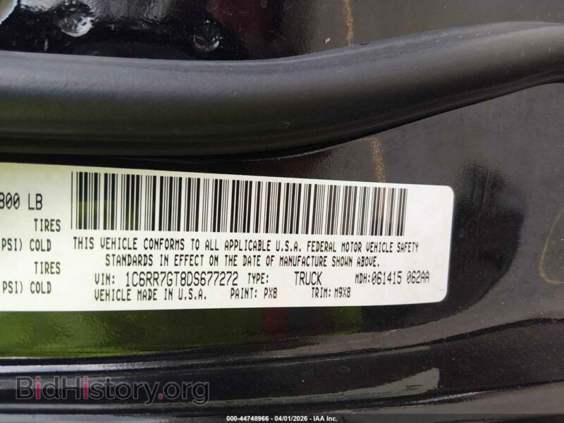 2013 RAM 1500 (VIN 1C6RR7GT8DS677272) — фото 9 из 16