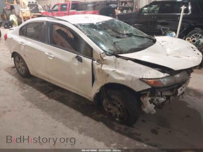 2012 Honda CIVIC LX, белый — VIN 19XFB2F51CE342698, IAAI