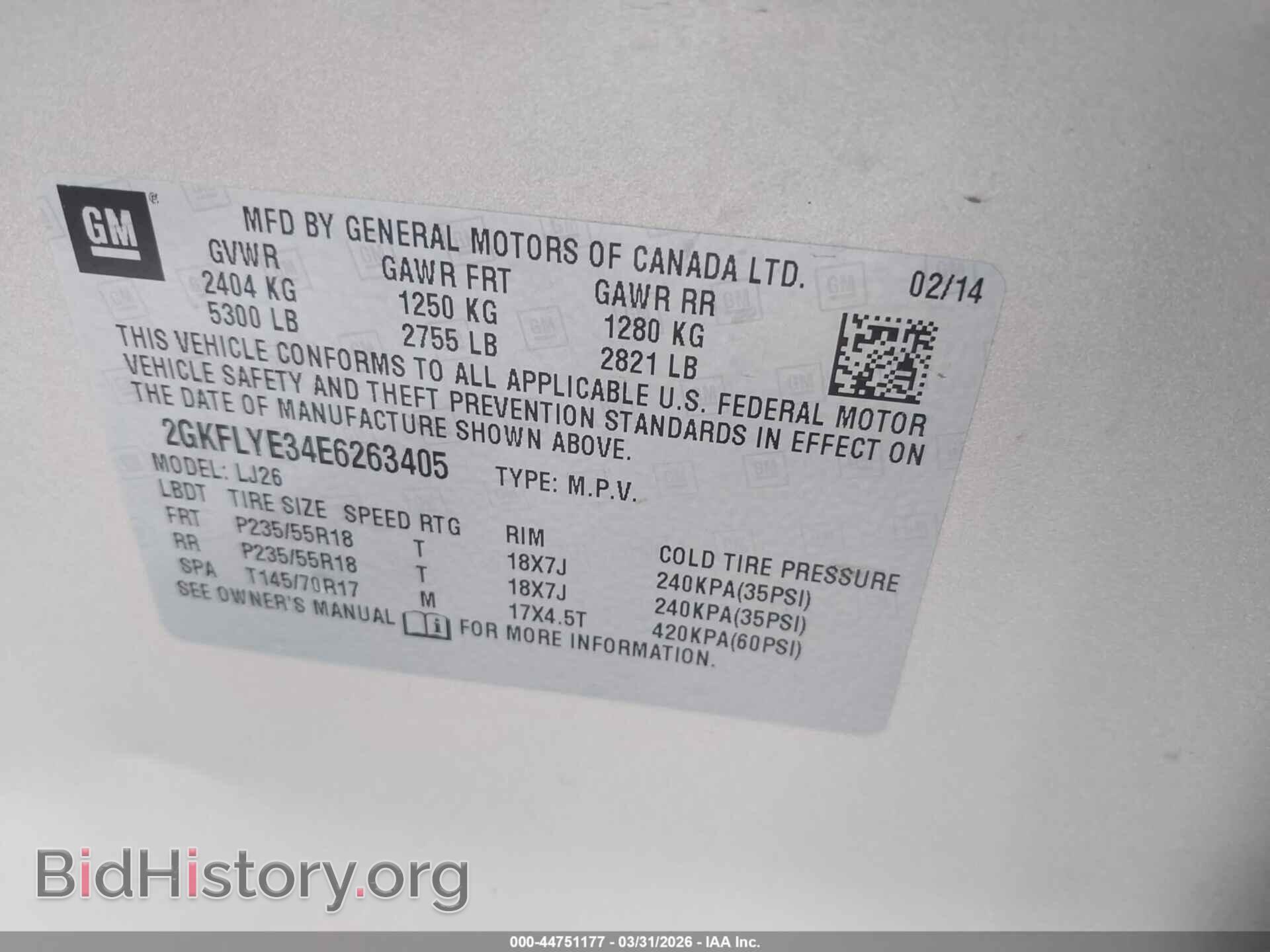 2014 GMC TERRAIN - VIN: 2GKFLYE34E6263405 - Photo 9