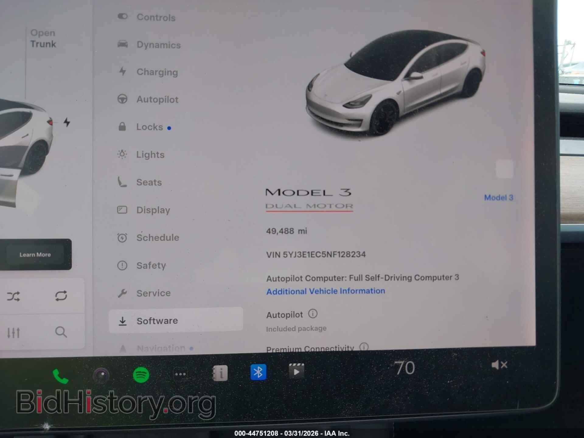 2022 TESLA MODEL 3 - VIN: 5YJ3E1EC5NF128234 - Фото 7
