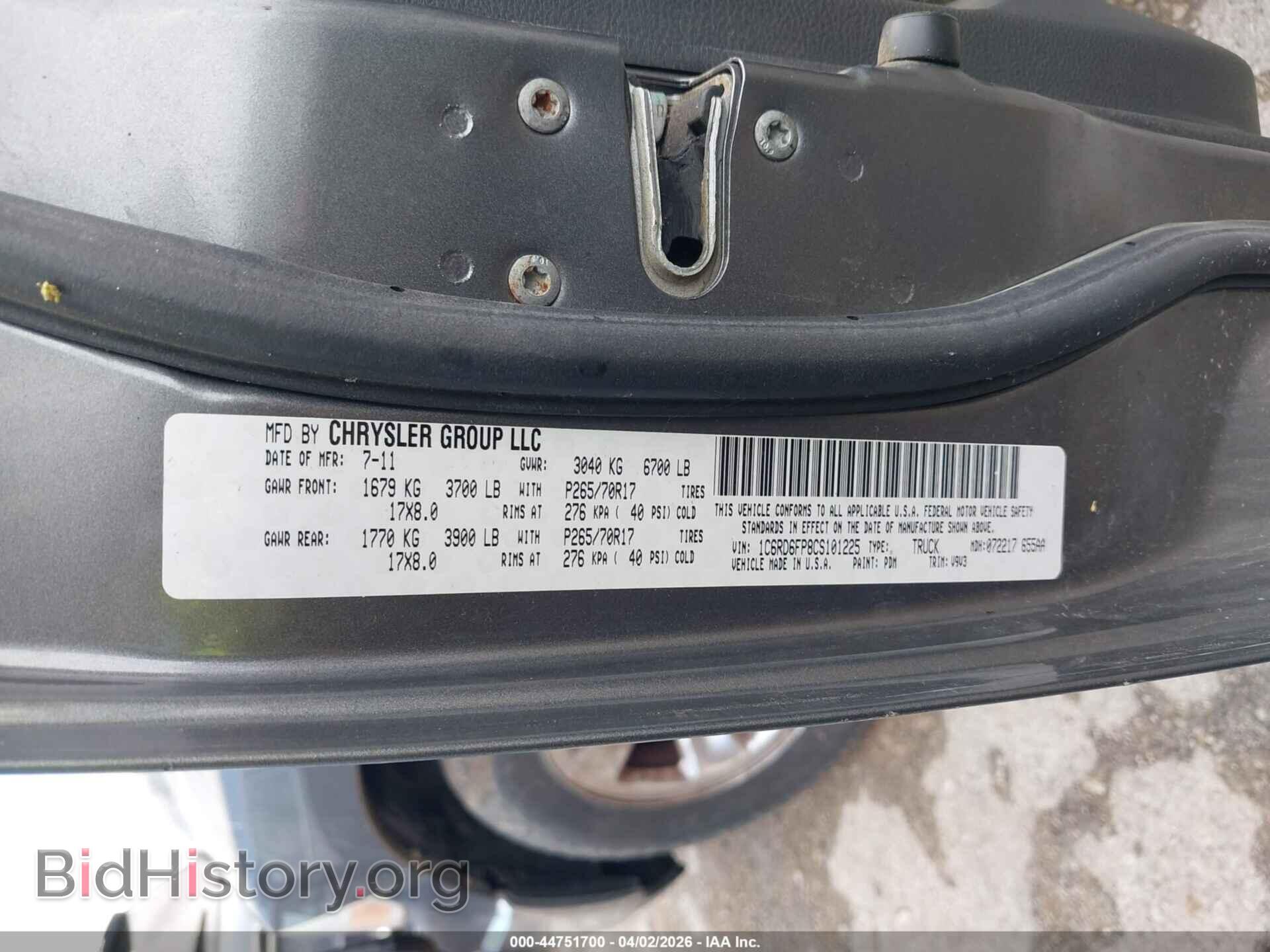 2012 RAM 1500 - VIN: 1C6RD6FP8CS101225 - Photo 9