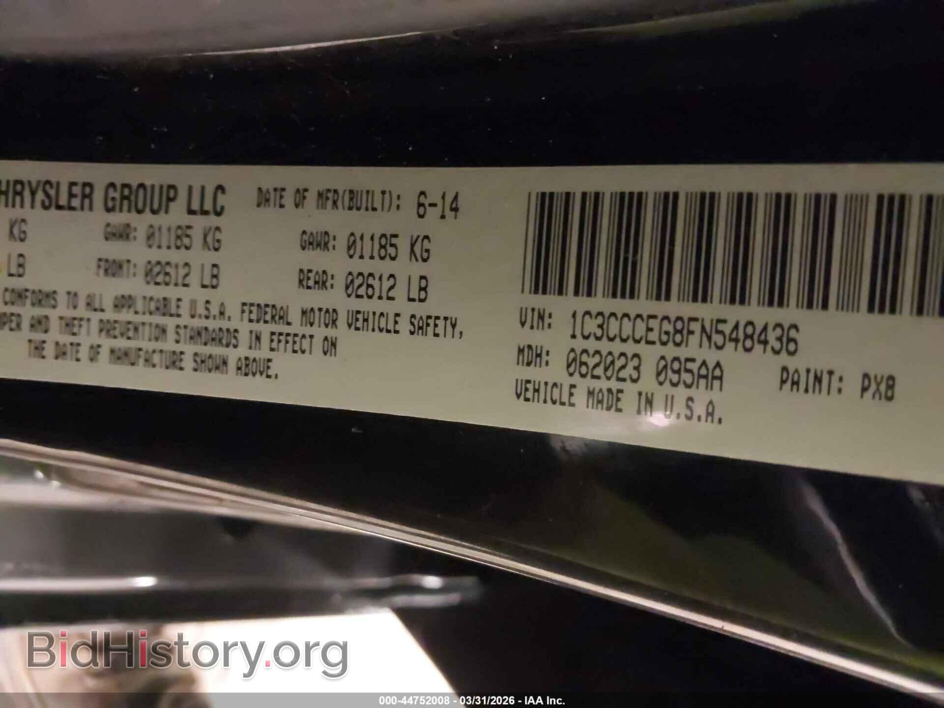 2015 CHRYSLER 200 - VIN: 1C3CCCEG8FN548436 - Фото 9