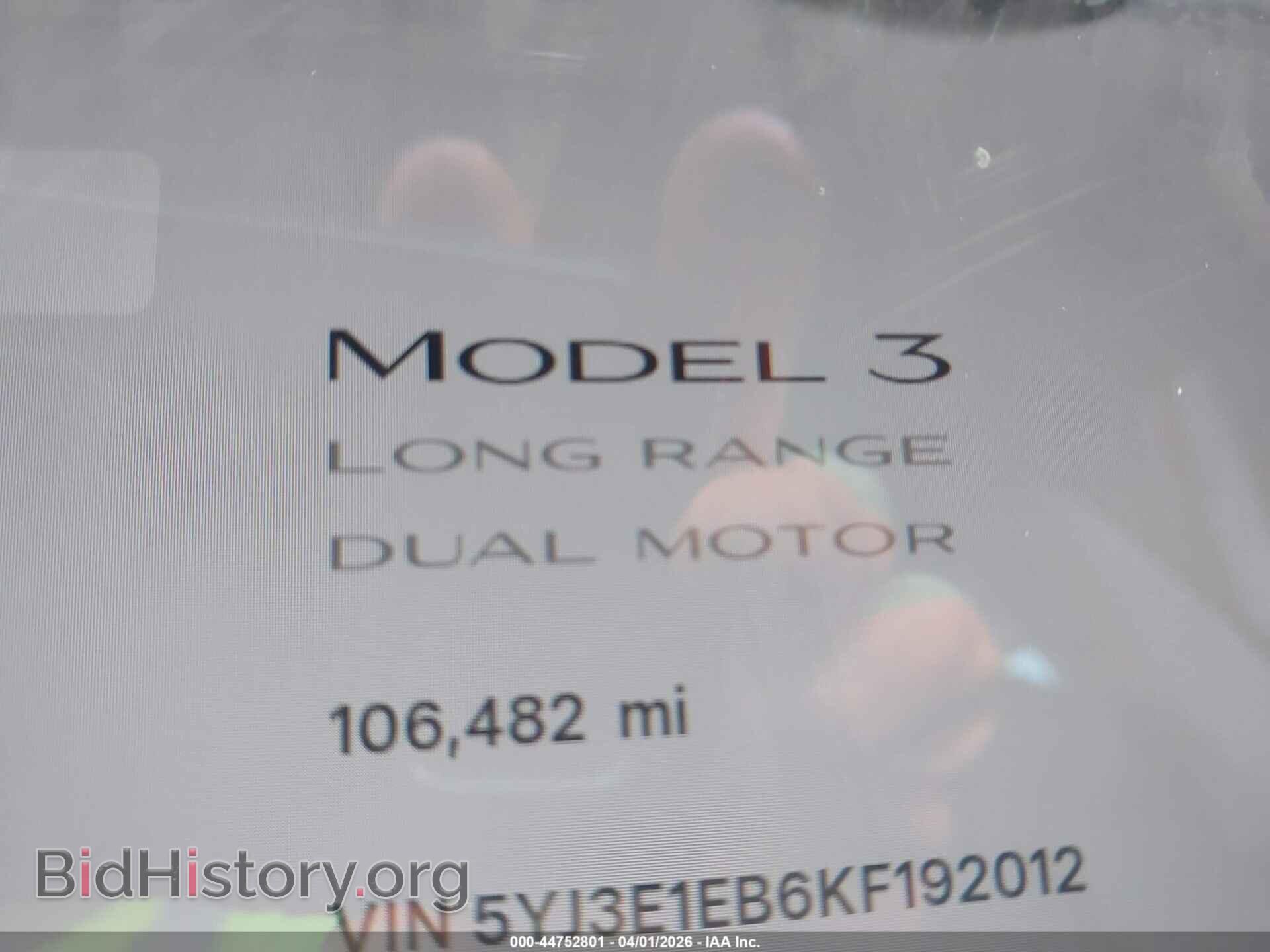 2019 TESLA MODEL 3 - VIN: 5YJ3E1EB6KF192012 - Photo 7