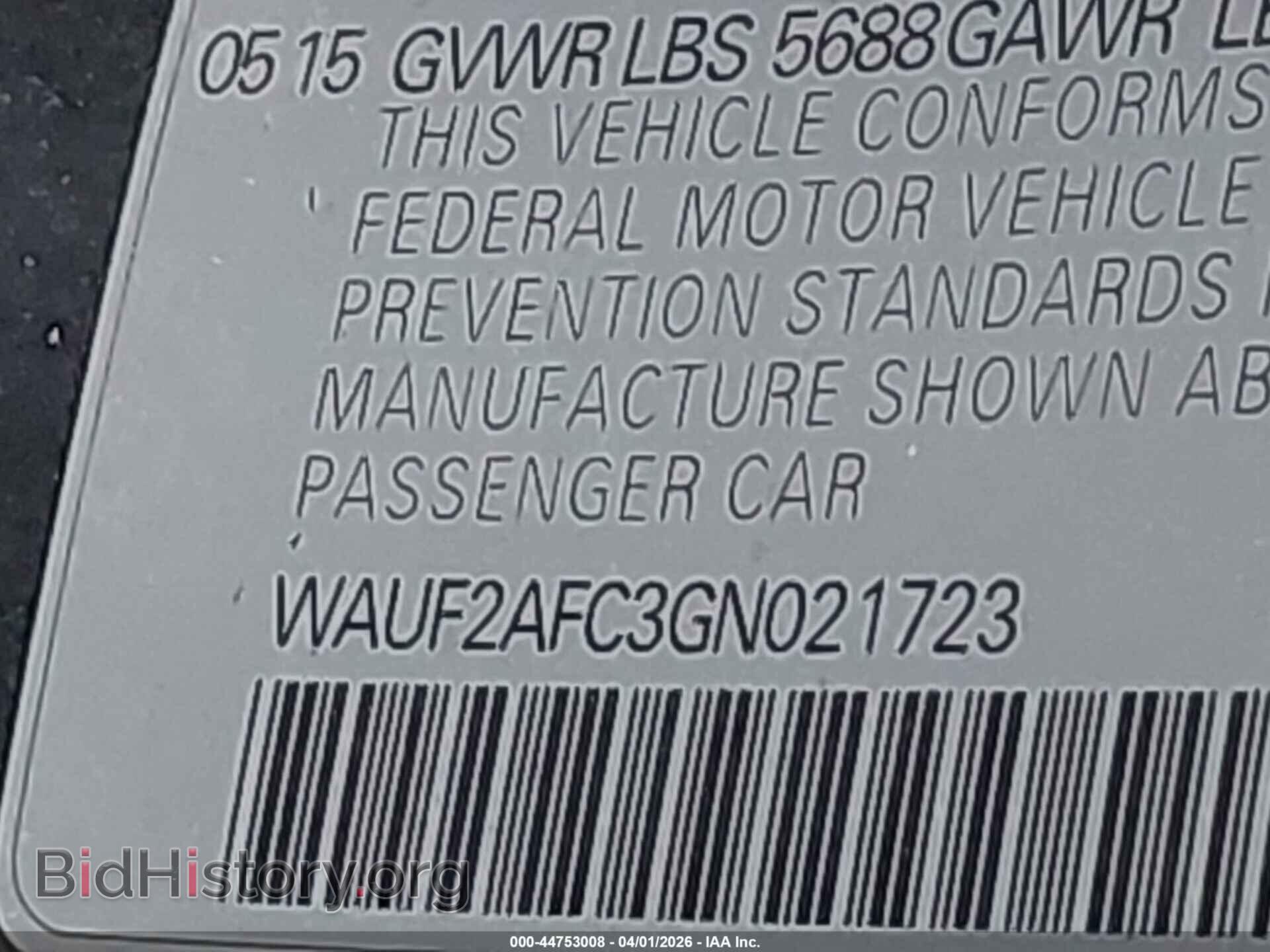2016 AUDI S6 - VIN: WAUF2AFC3GN021723 - Фото 9