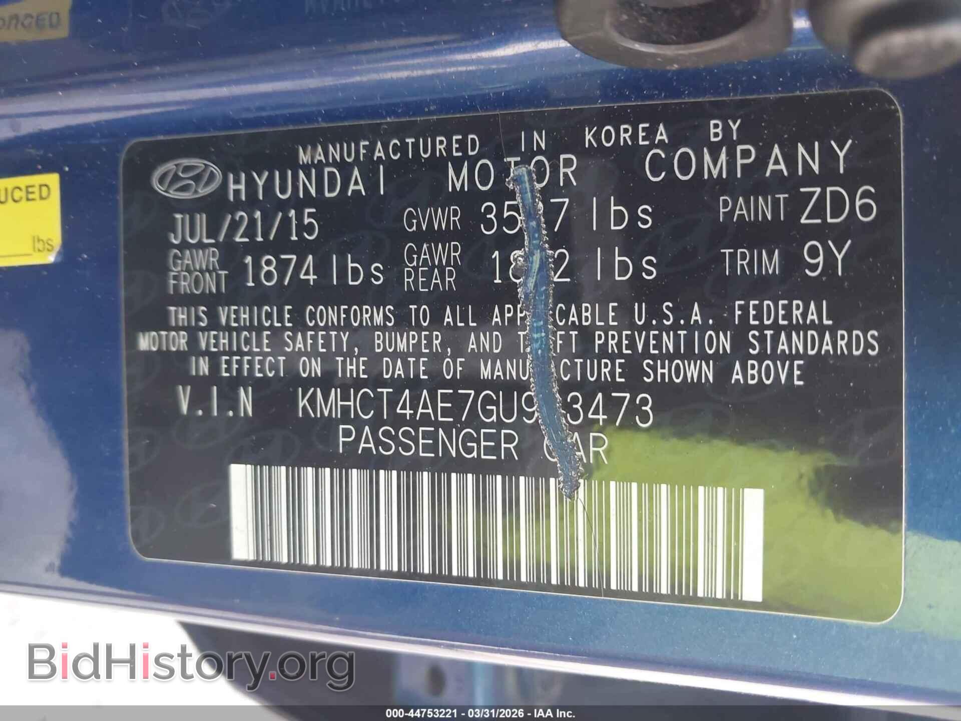2016 HYUNDAI ACCENT - VIN: KMHCT4AE7GU983473 - Photo 9