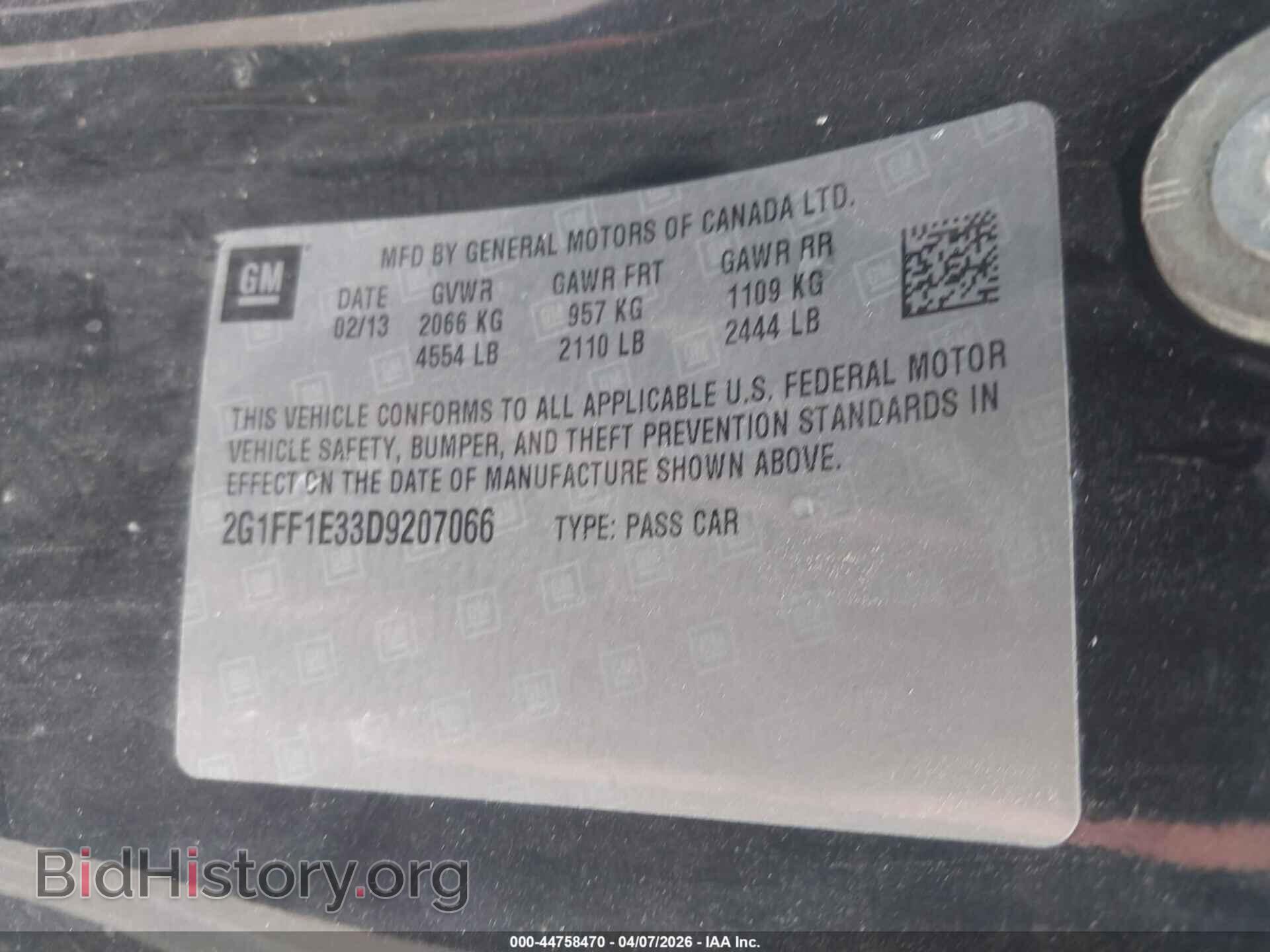 2013 CHEVROLET CAMARO - VIN: 2G1FF1E33D9207066 - Фото 9