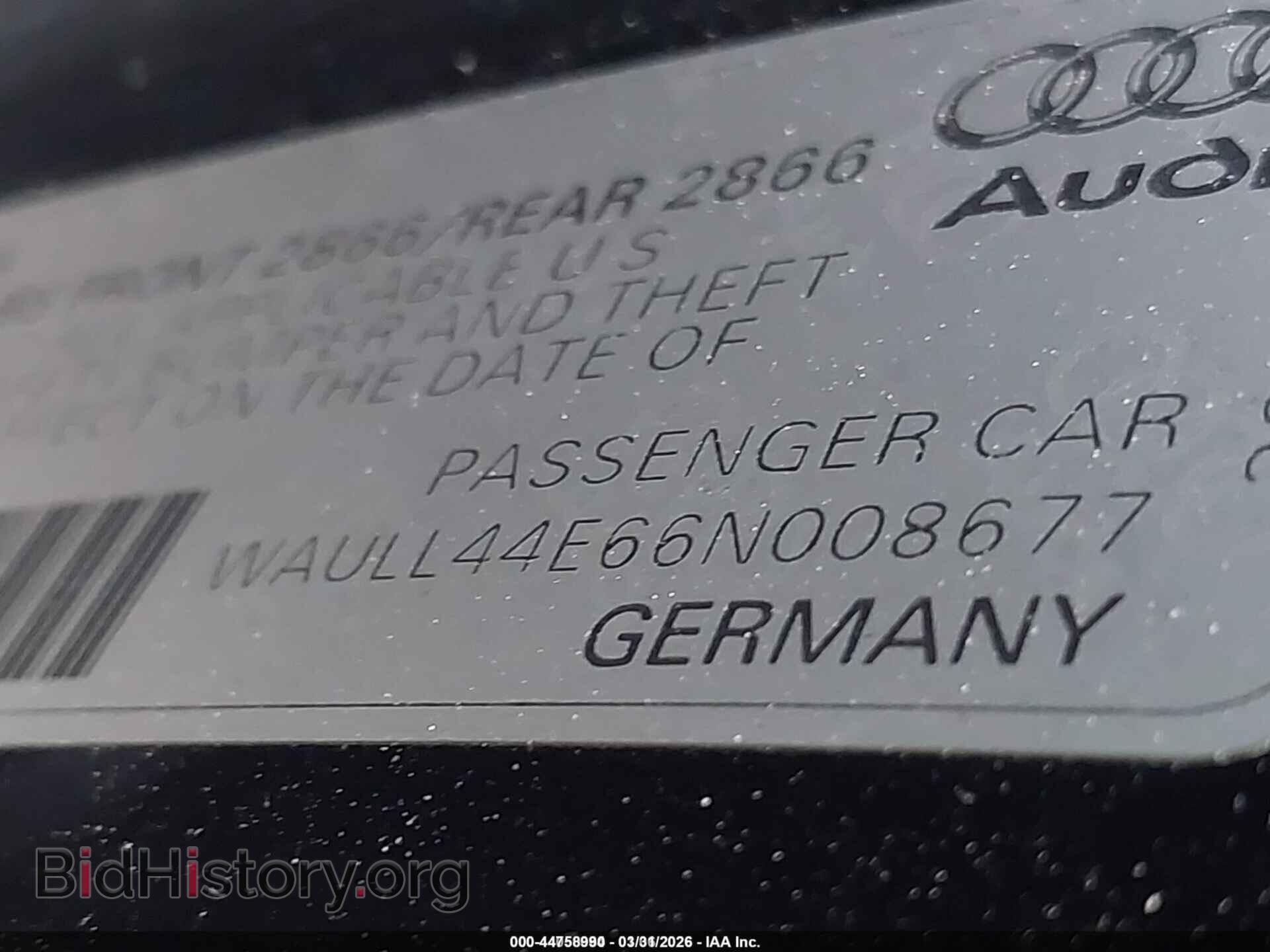 2006 AUDI A8 - VIN: WAULL44E66N008677 - Photo 9