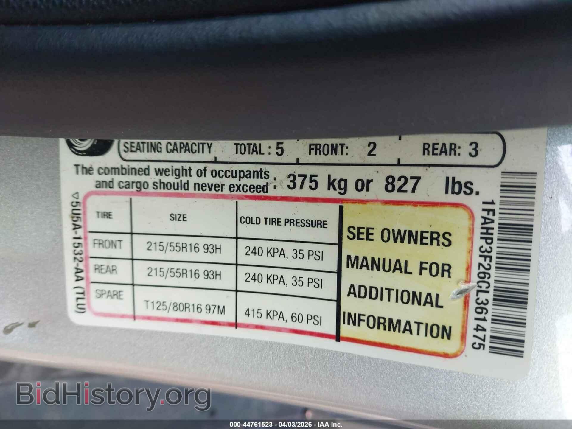 2012 FORD FOCUS - VIN: 1FAHP3F26CL361475 - Photo 9