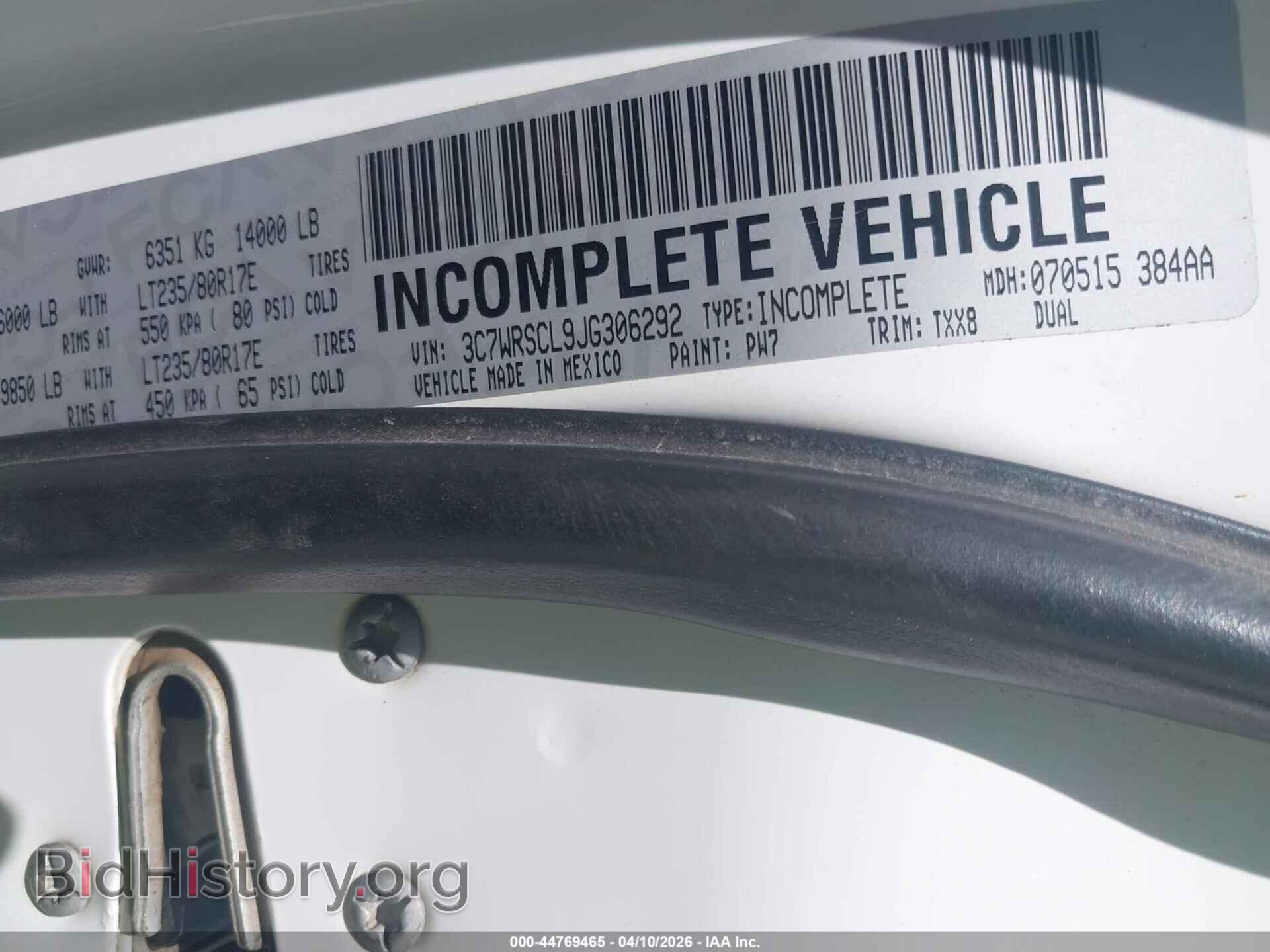 2018 RAM 3500 CHASSIS - VIN: 3C7WRSCL9JG306292 - Фото 8