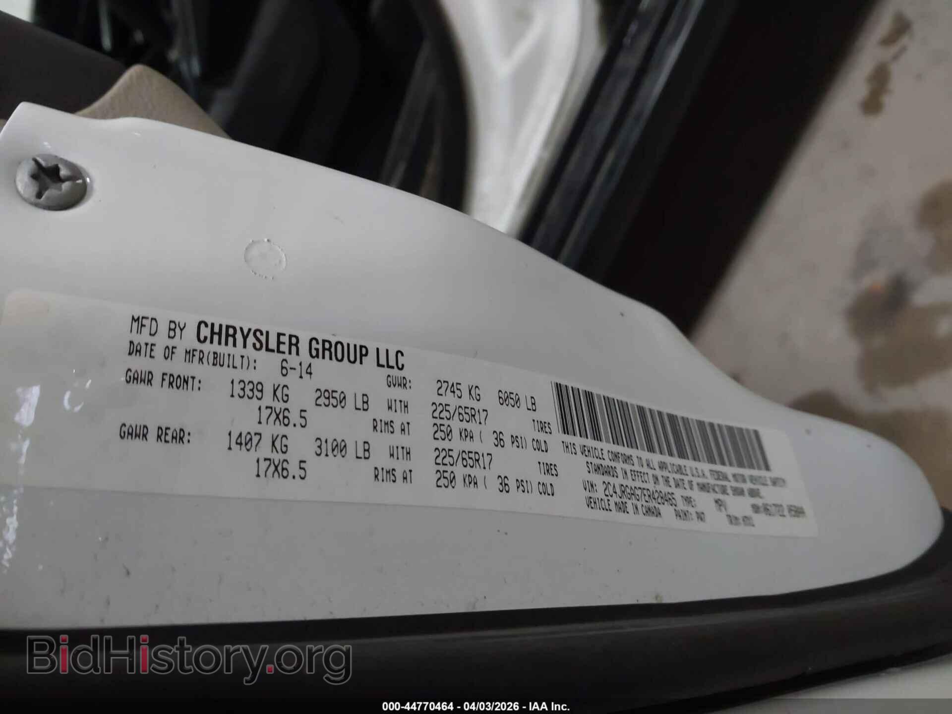 2014 RAM CARGO - VIN: 2C4JRGAG7ER428465 - Фото 9
