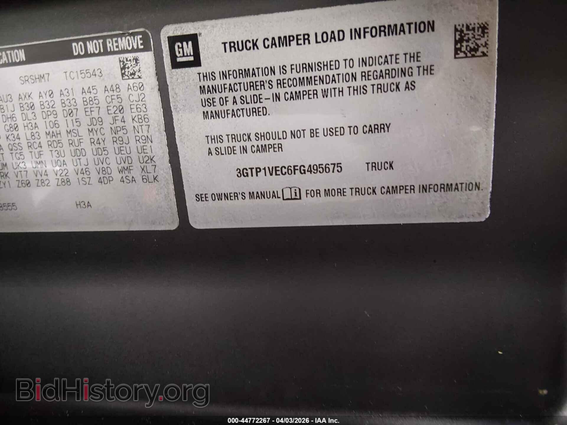 2015 GMC SIERRA 1500 - VIN: 3GTP1VEC6FG495675 - Фото 9