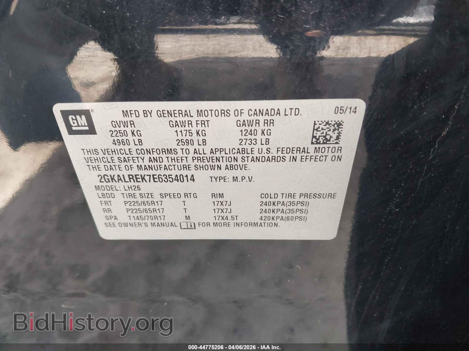 2014 GMC TERRAIN - VIN: 2GKALREK7E6354014 - Photo 9