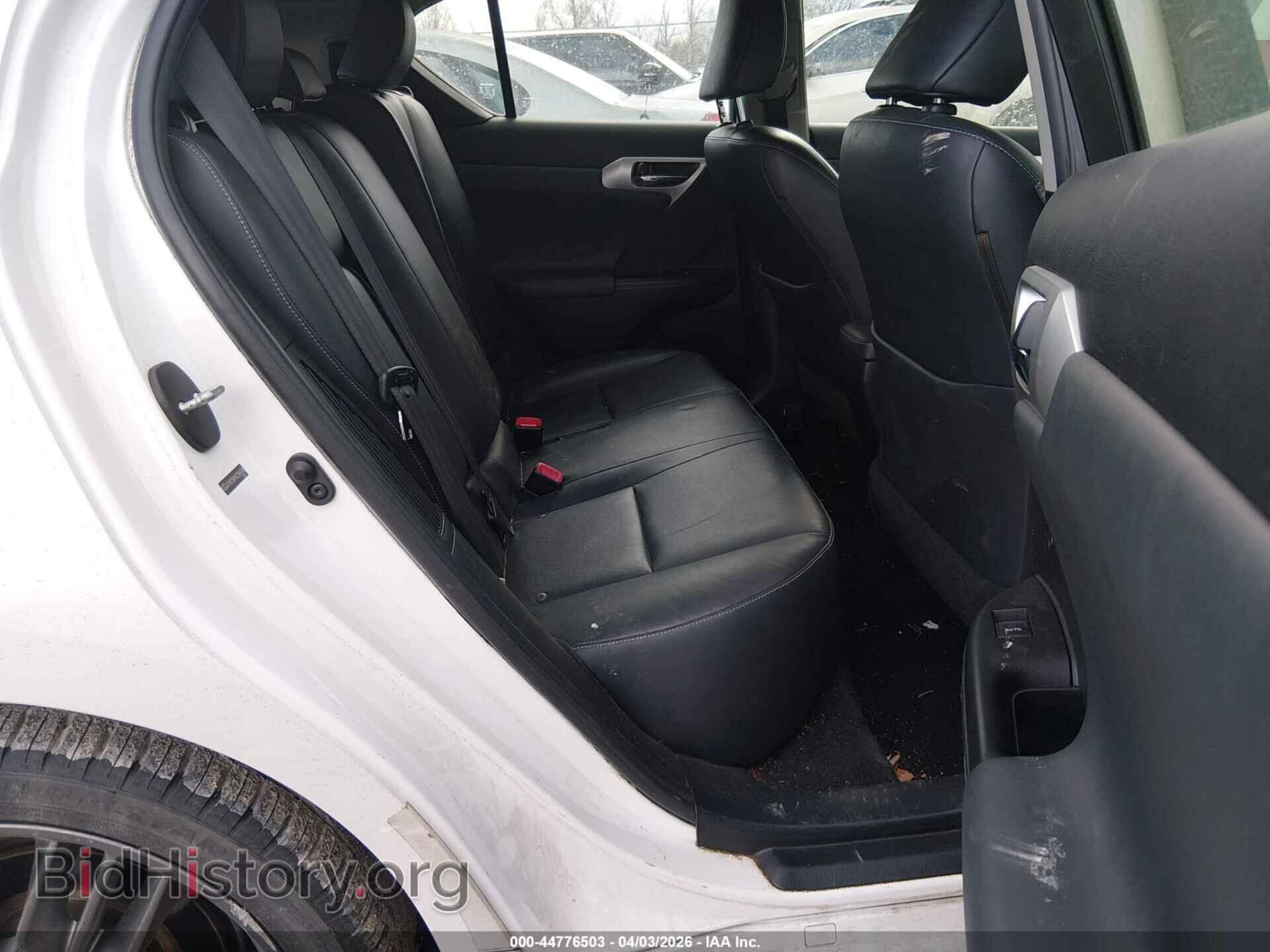 2012 LEXUS CT 200H - VIN: JTHKD5BH9C2068348 - Фото 8