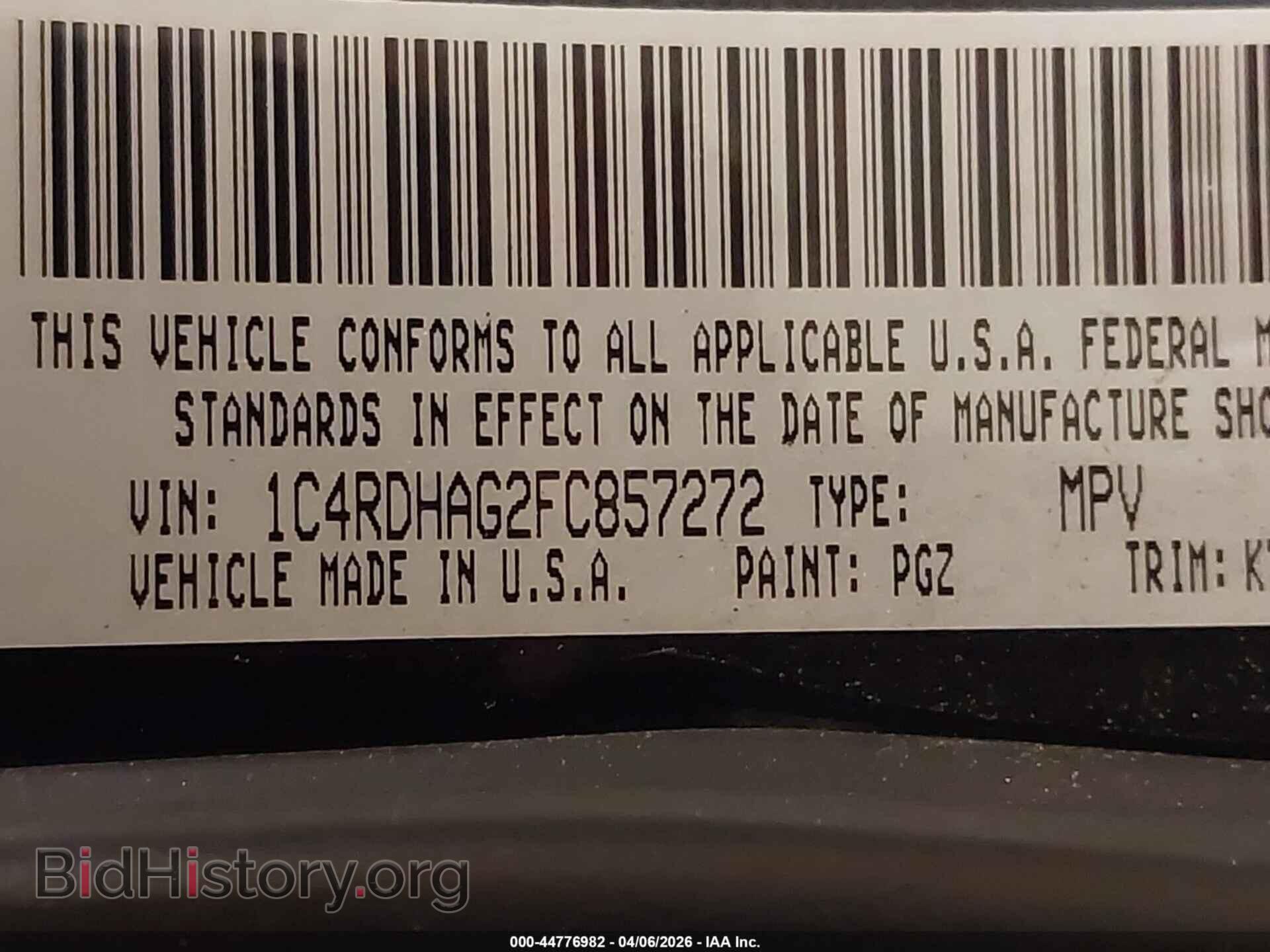 2015 DODGE DURANGO - VIN: 1C4RDHAG2FC857272 - Фото 9