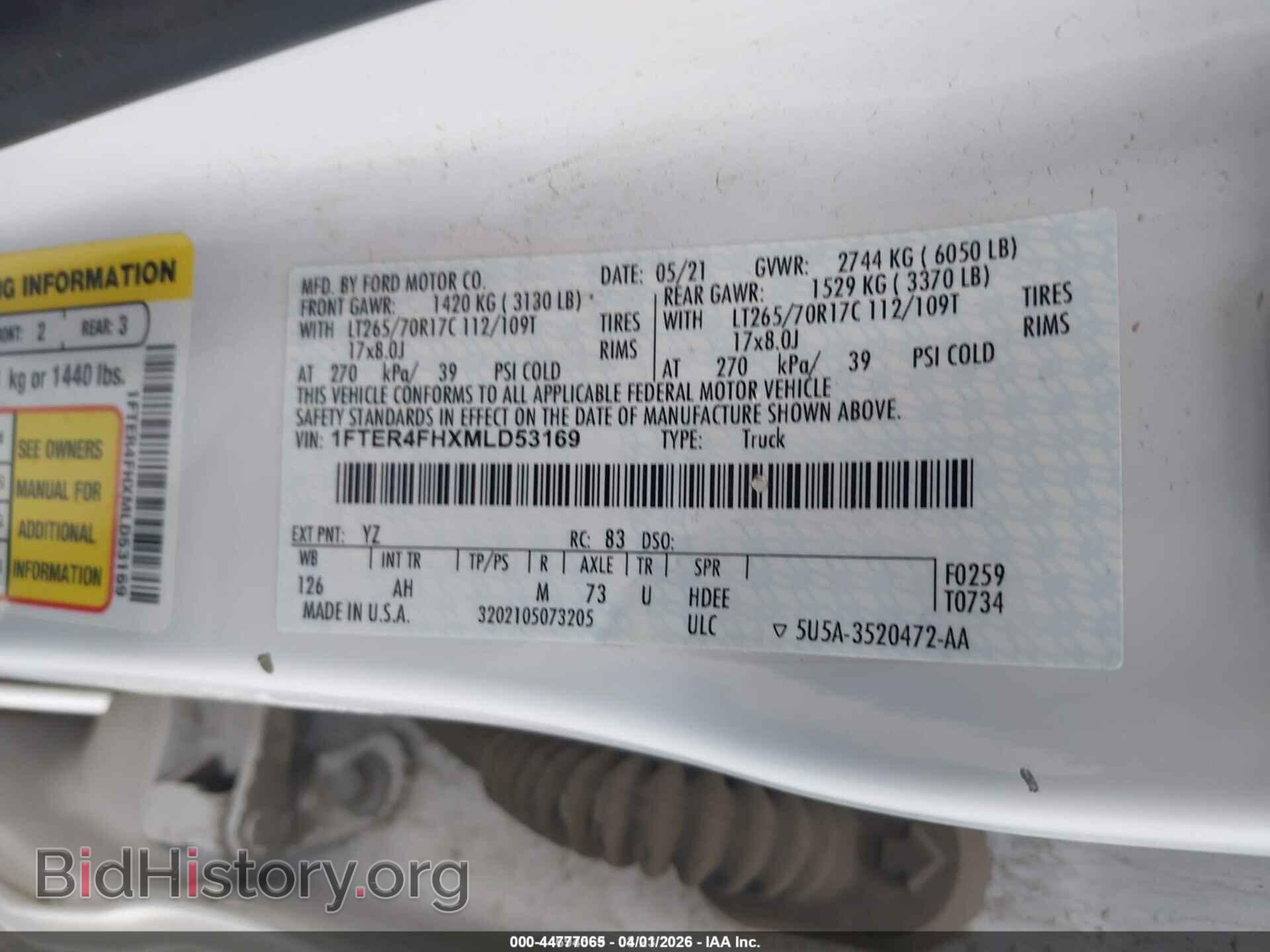 2021 FORD RANGER - VIN: 1FTER4FHXMLD53169 - Фото 9