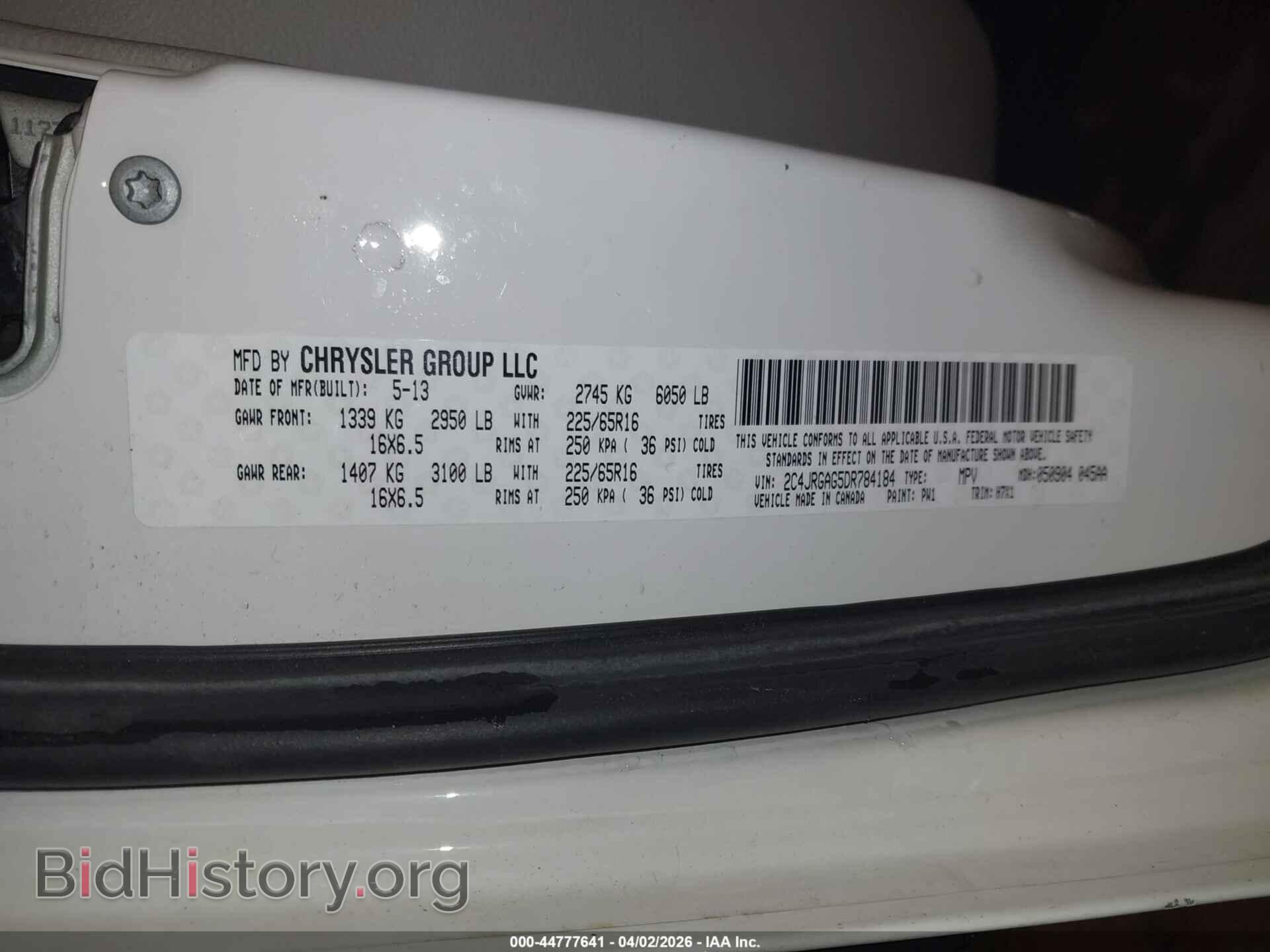 2013 RAM CARGO - VIN: 2C4JRGAG5DR784184 - Photo 9