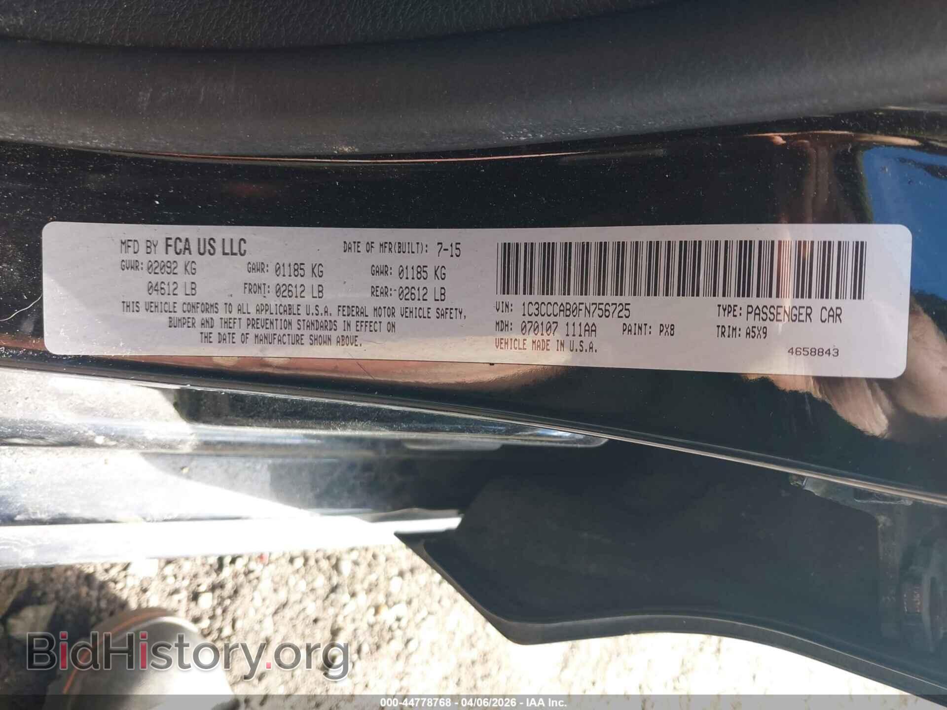 2015 CHRYSLER 200 - VIN: 1C3CCCAB0FN756725 - Photo 9