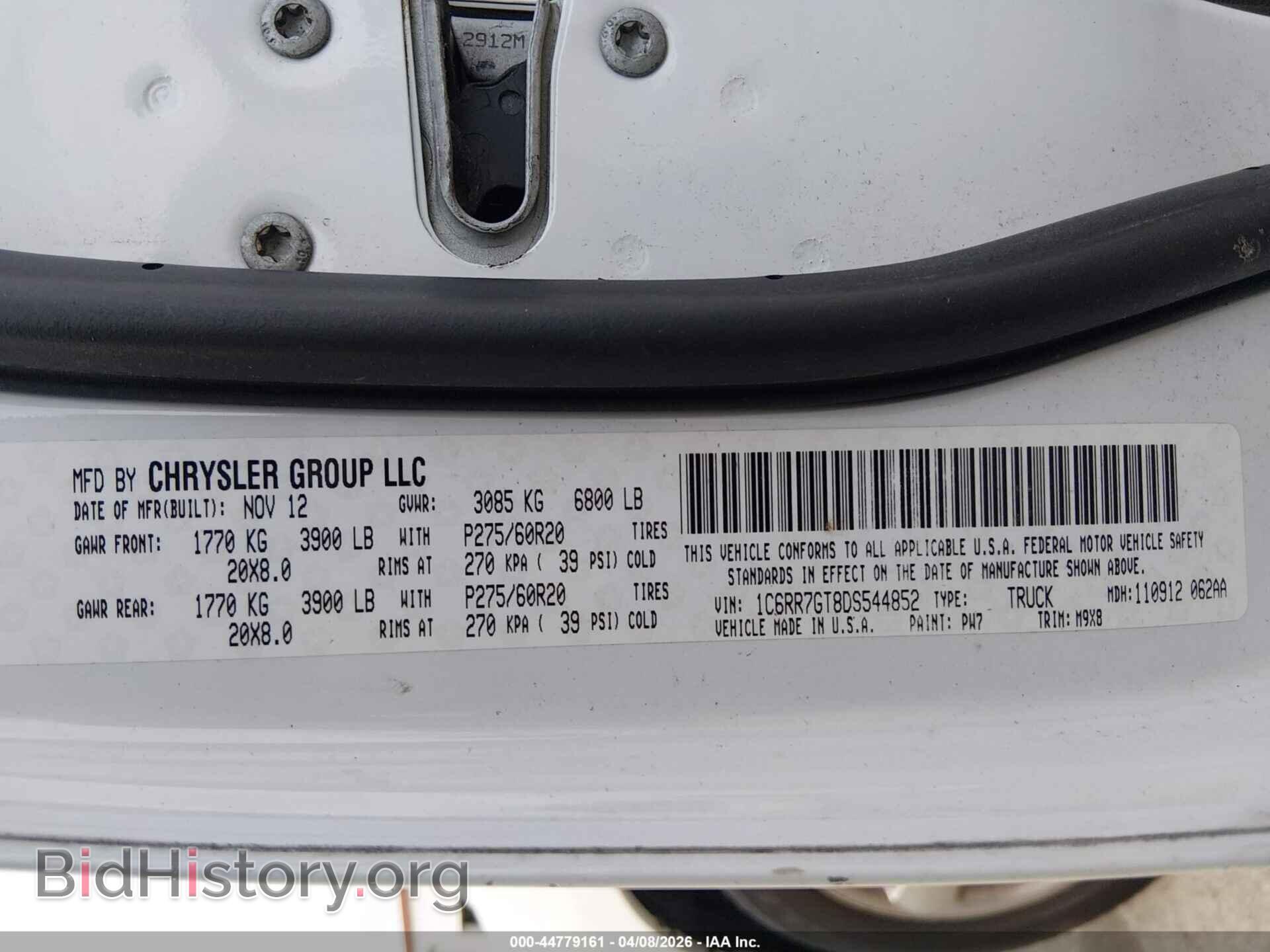 2013 RAM 1500 - VIN: 1C6RR7GT8DS544852 - Photo 9