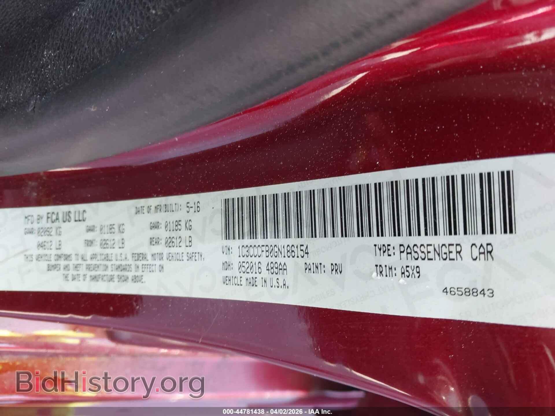 2016 CHRYSLER 200 - VIN: 1C3CCCFB0GN186154 - Photo 9