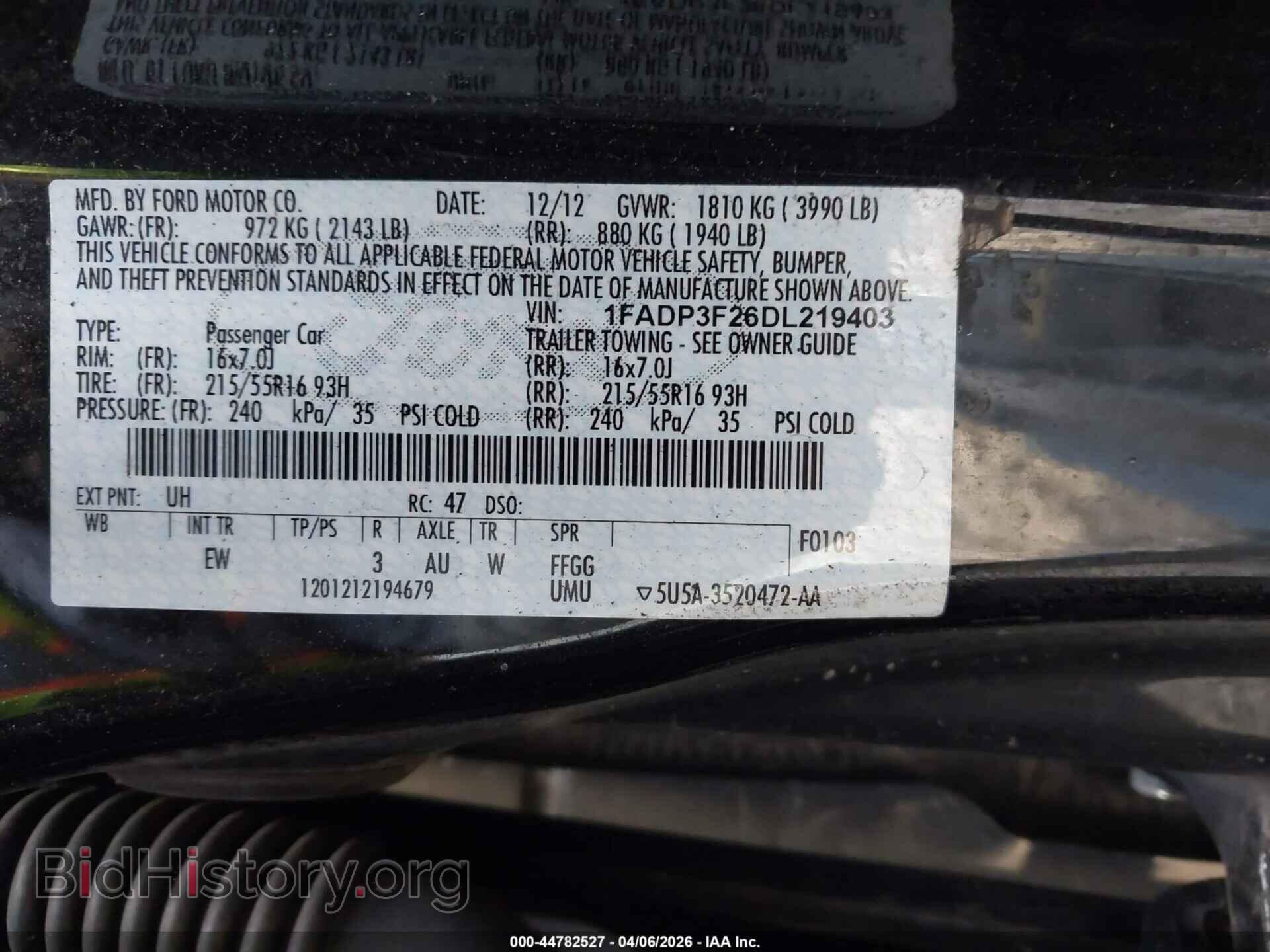 2013 FORD FOCUS - VIN: 1FADP3F26DL219403 - Photo 9