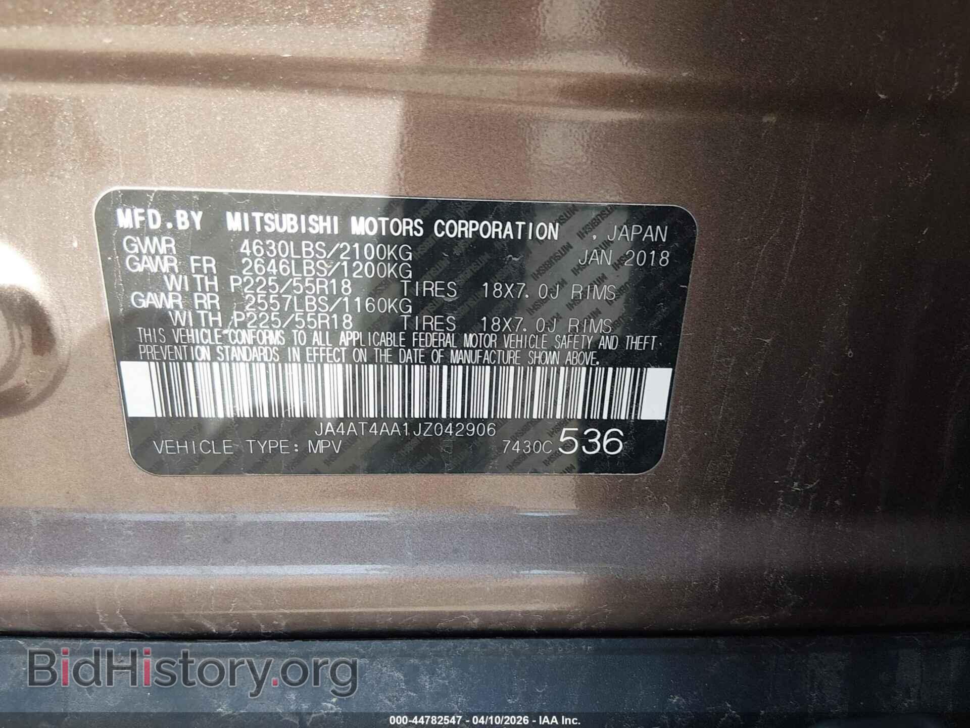 2018 MITSUBISHI ECLIPSE CROSS - VIN: JA4AT4AA1JZ042906 - Photo 9