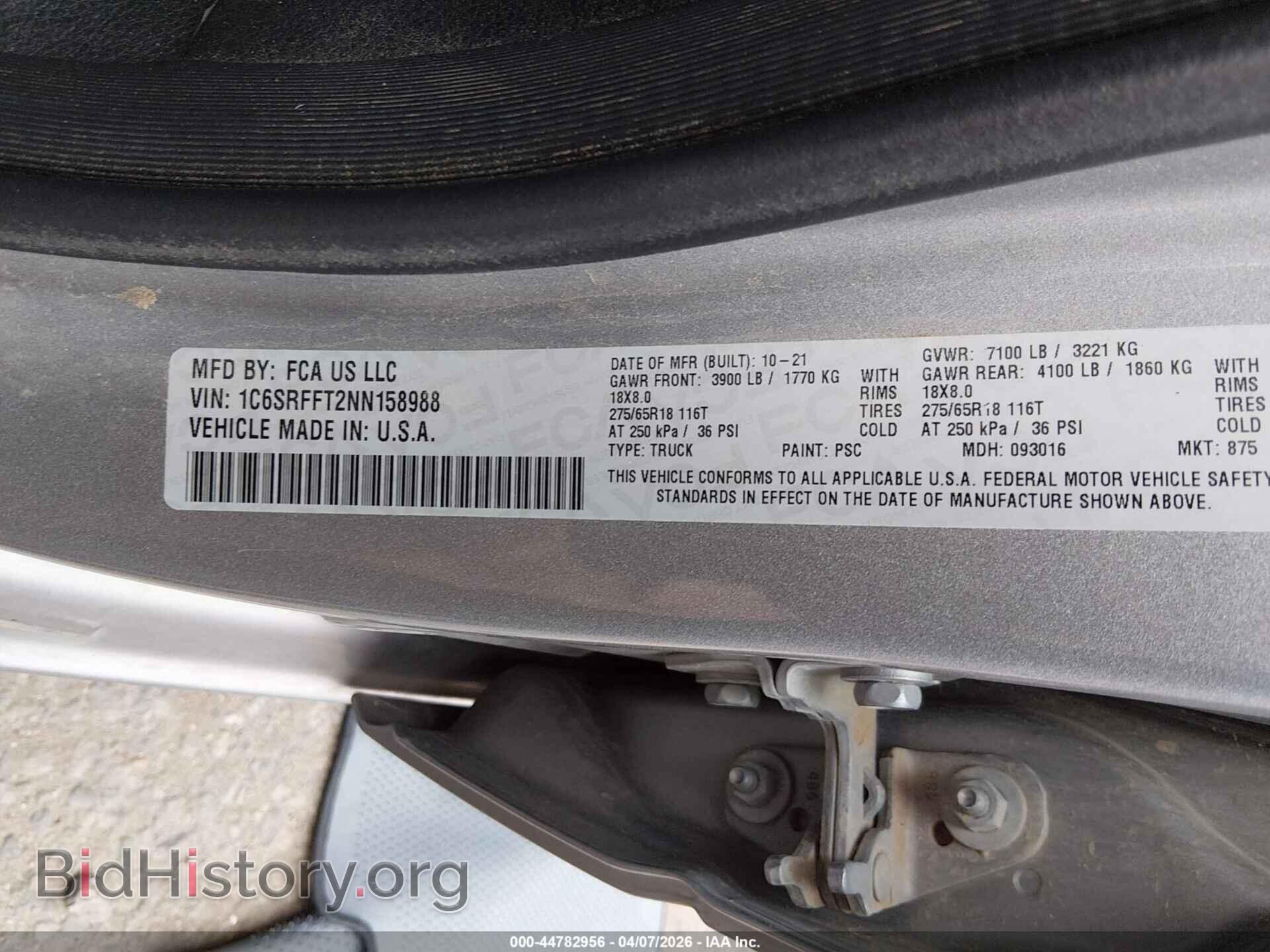 2022 RAM 1500 - VIN: 1C6SRFFT2NN158988 - Фото 9