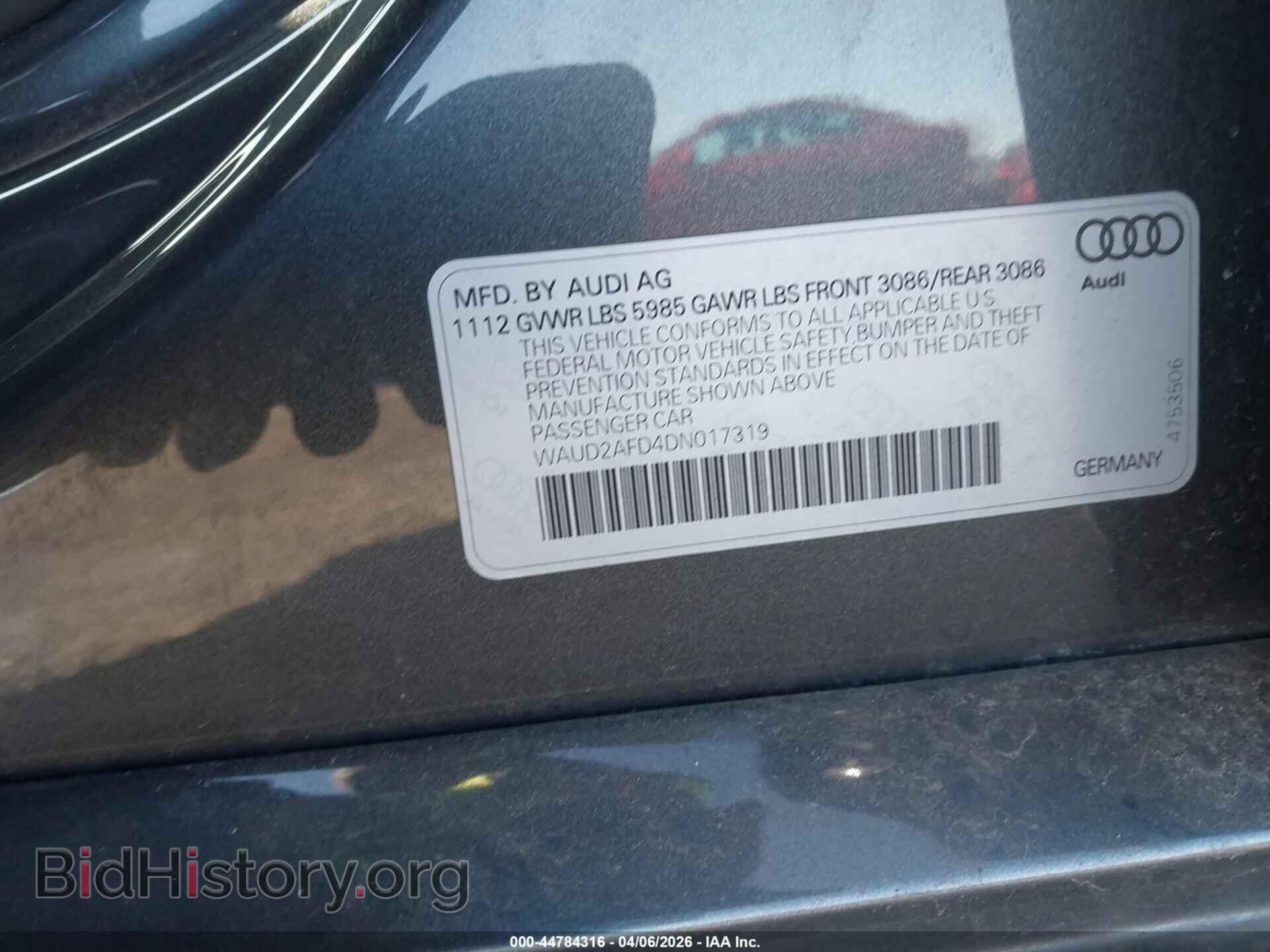 2013 AUDI S8 - VIN: WAUD2AFD4DN017319 - Photo 9