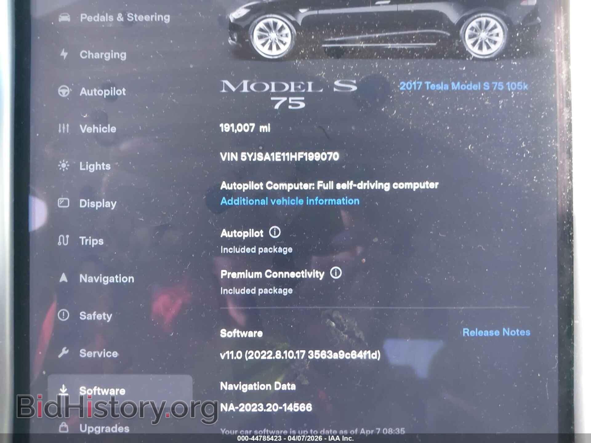 2017 TESLA MODEL S - VIN: 5YJSA1E11HF199070 - Photo 15