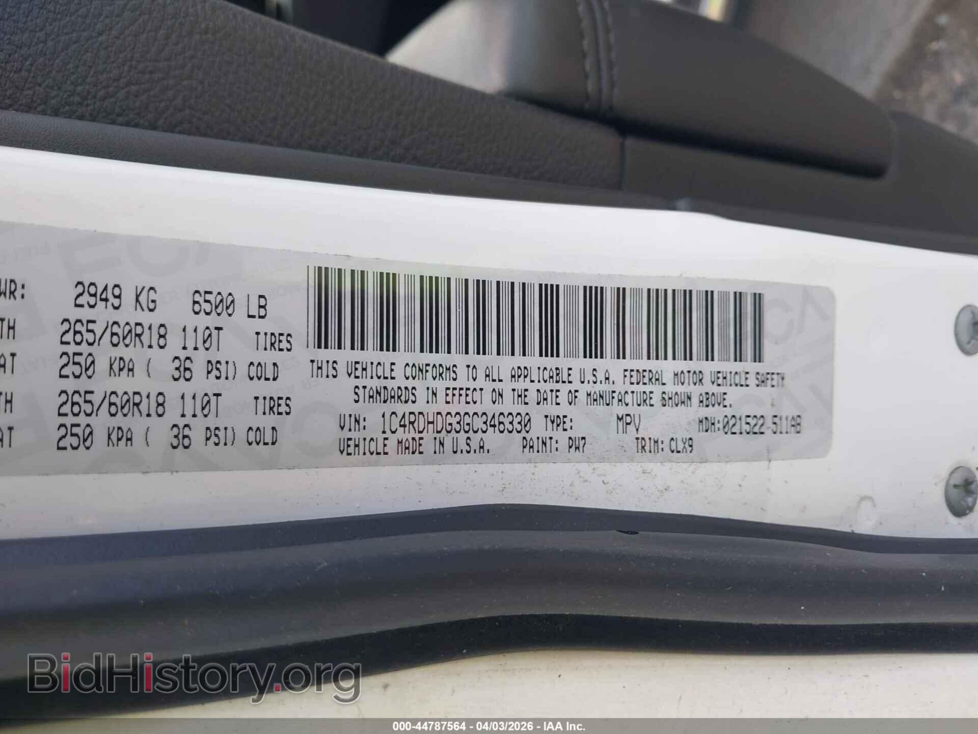 2016 DODGE DURANGO - VIN: 1C4RDHDG3GC346330 - Фото 9