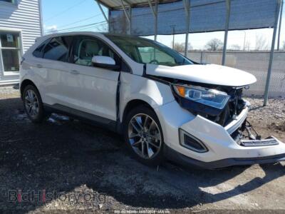 2015 Ford EDGE Titanium, white — VIN 2FMPK3K90FBB59416, IAAI