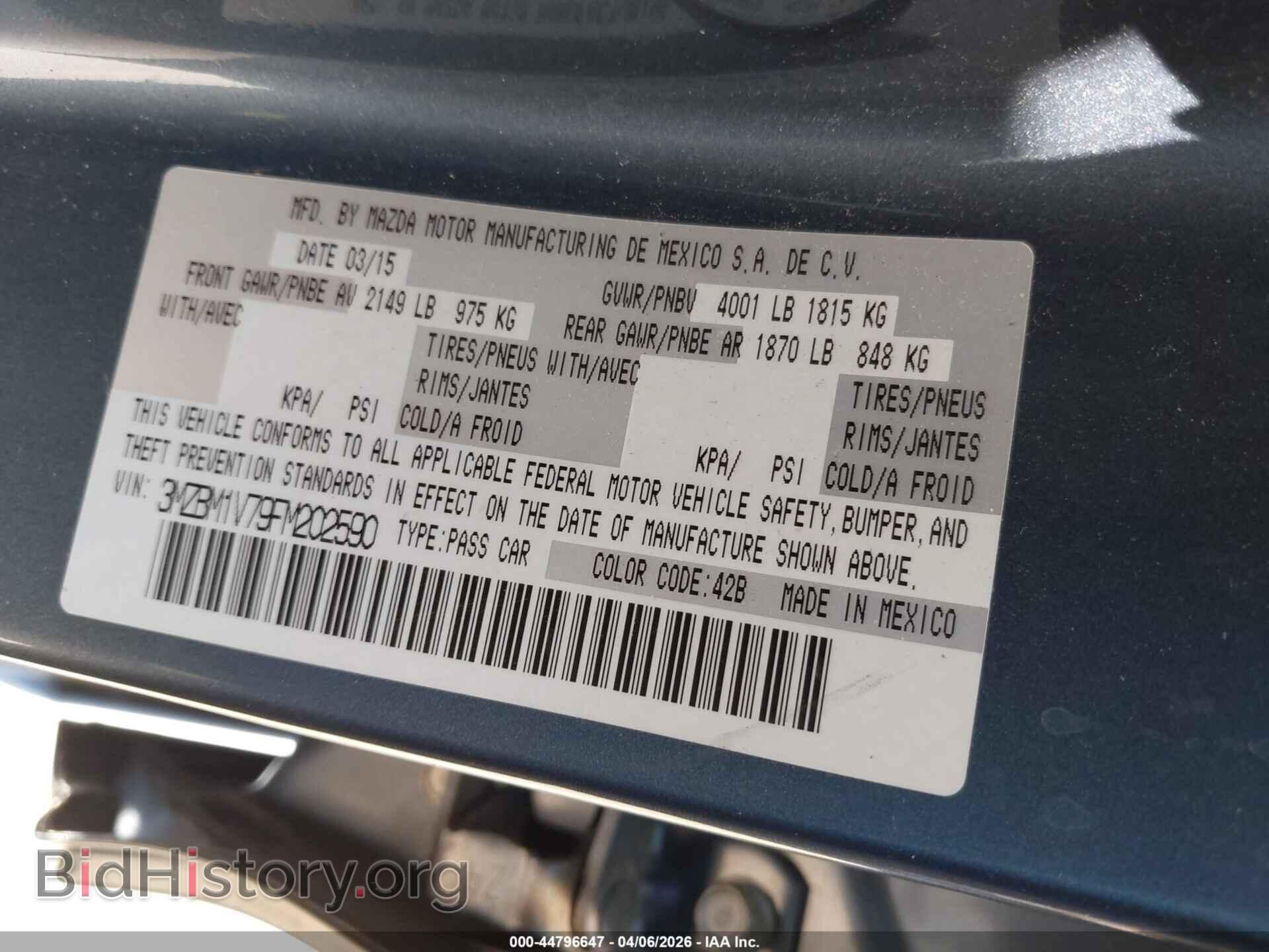 2015 MAZDA MAZDA3 - VIN: 3MZBM1V79FM202590 - Фото 9
