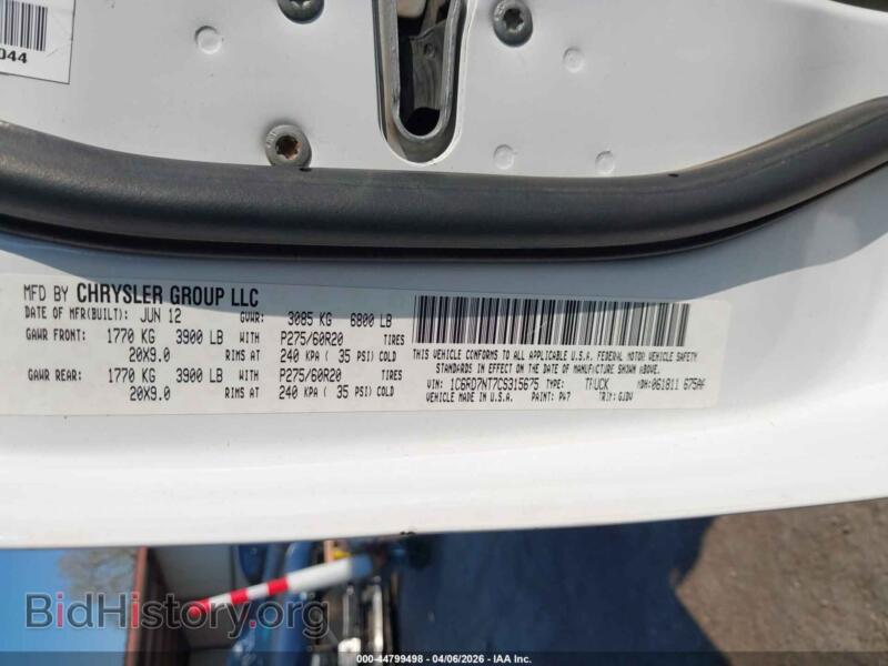 2012 RAM 1500 (VIN 1C6RD7NT7CS315675) — фото 9 из 18
