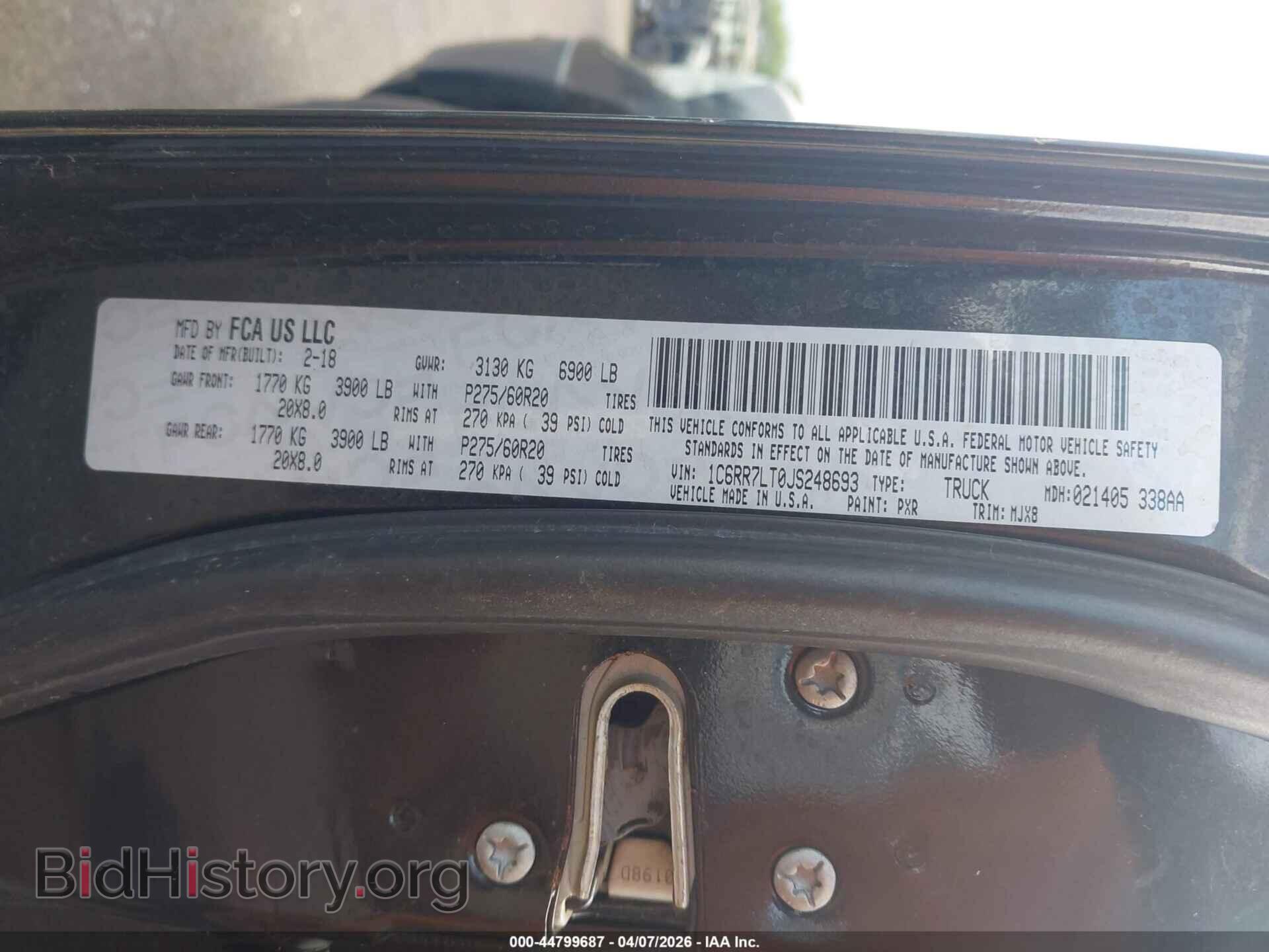 2018 RAM 1500 - VIN: 1C6RR7LT0JS248693 - Photo 9