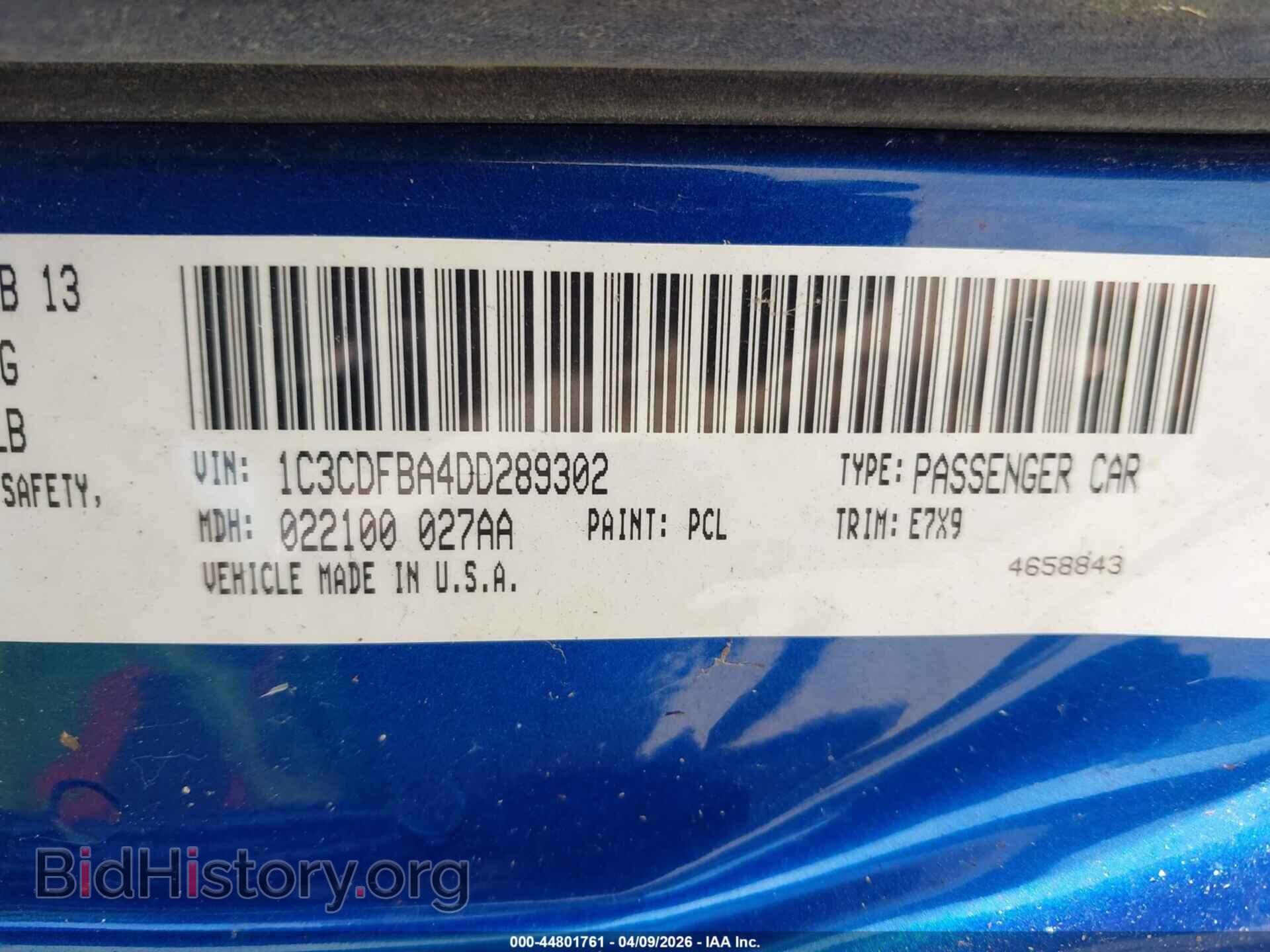 2013 DODGE DART - VIN: 1C3CDFBA4DD289302 - Фото 9