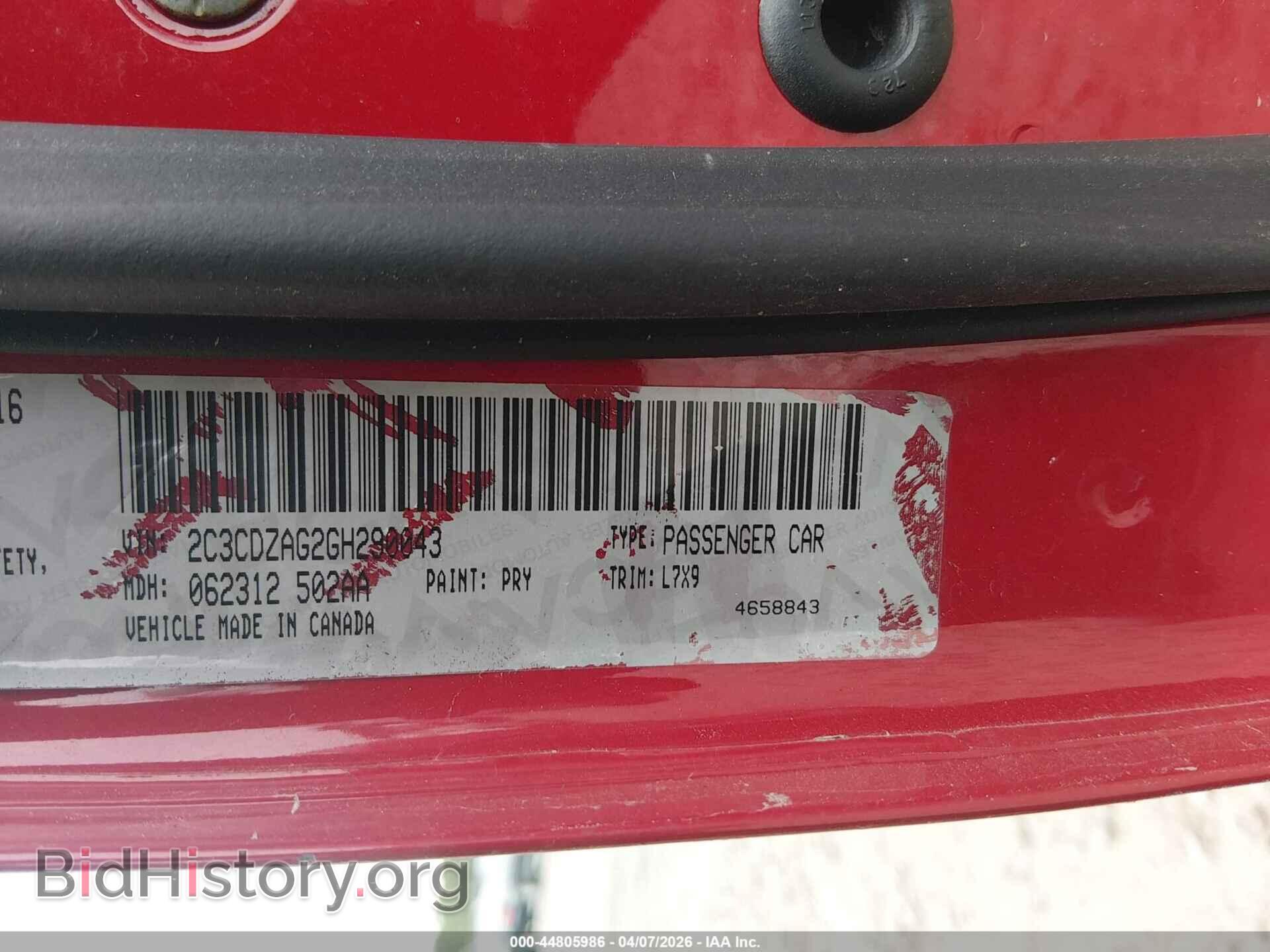 2016 DODGE CHALLENGER - VIN: 2C3CDZAG2GH290043 - Фото 9