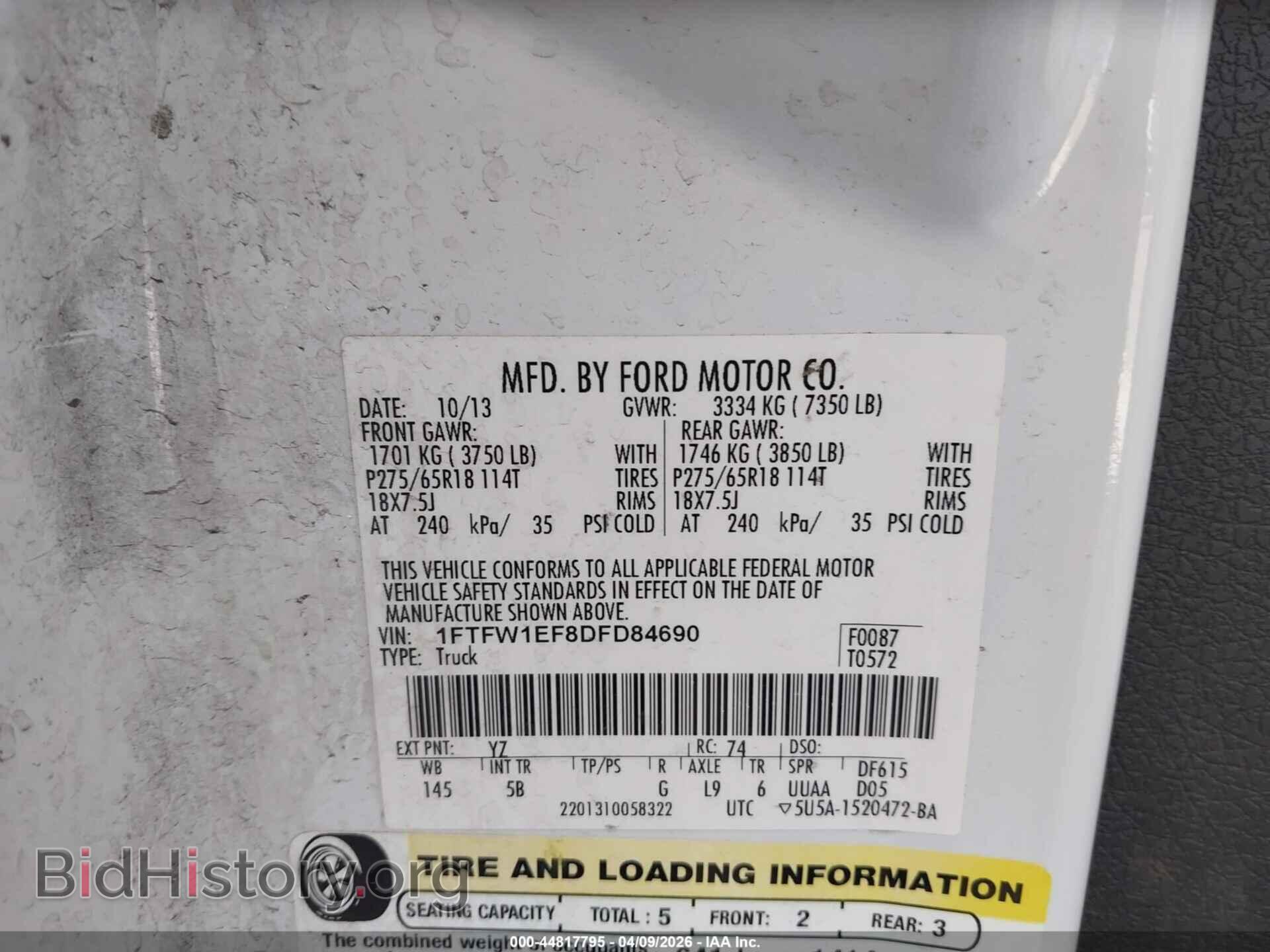2013 FORD F-150 - VIN: 1FTFW1EF8DFD84690 - Photo 9