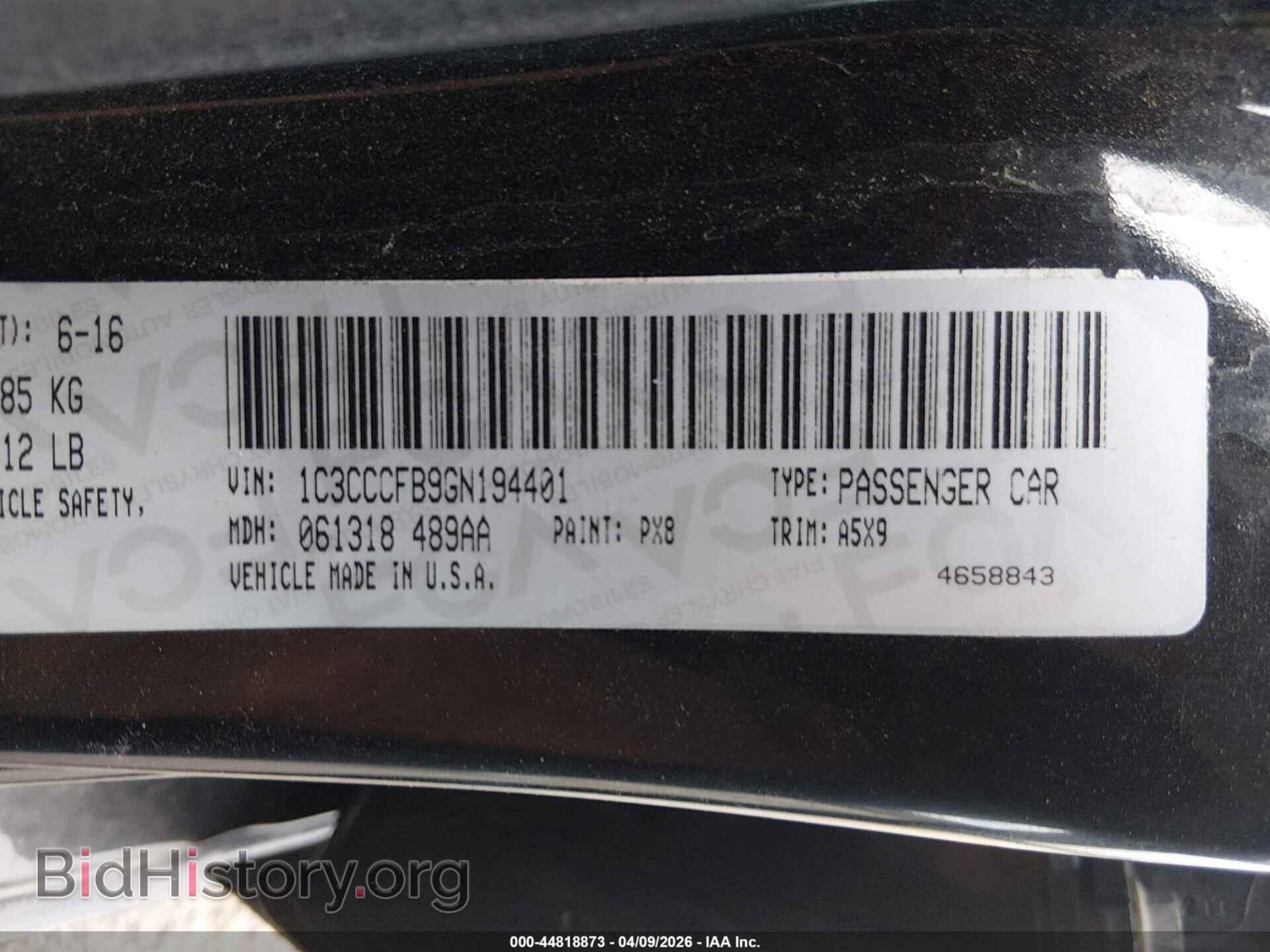 2016 CHRYSLER 200 - VIN: 1C3CCCFB9GN194401 - Photo 9