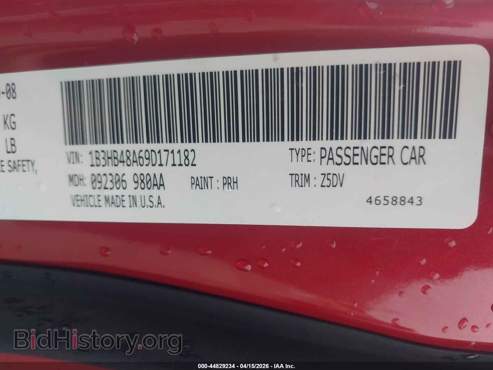 2009 DODGE CALIBER - VIN: 1B3HB48A69D171182 - Фото 9