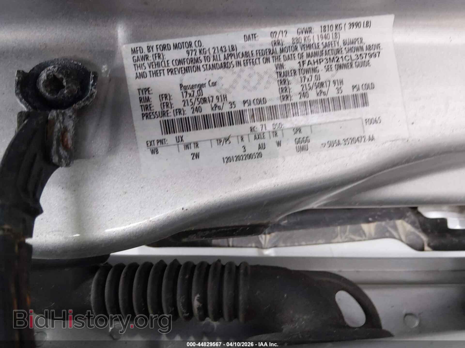 2012 FORD FOCUS - VIN: 1FAHP3M21CL357997 - Photo 9