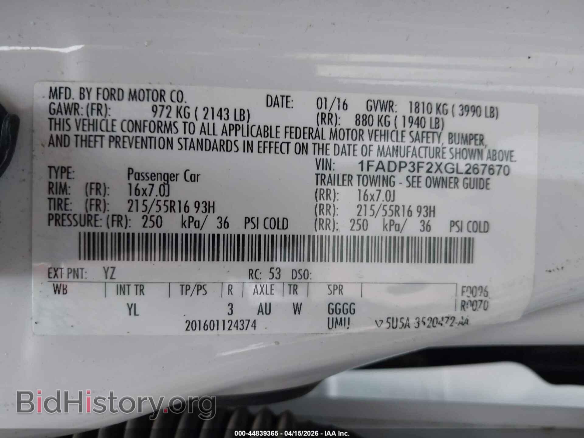 2016 FORD FOCUS - VIN: 1FADP3F2XGL267670 - Photo 9