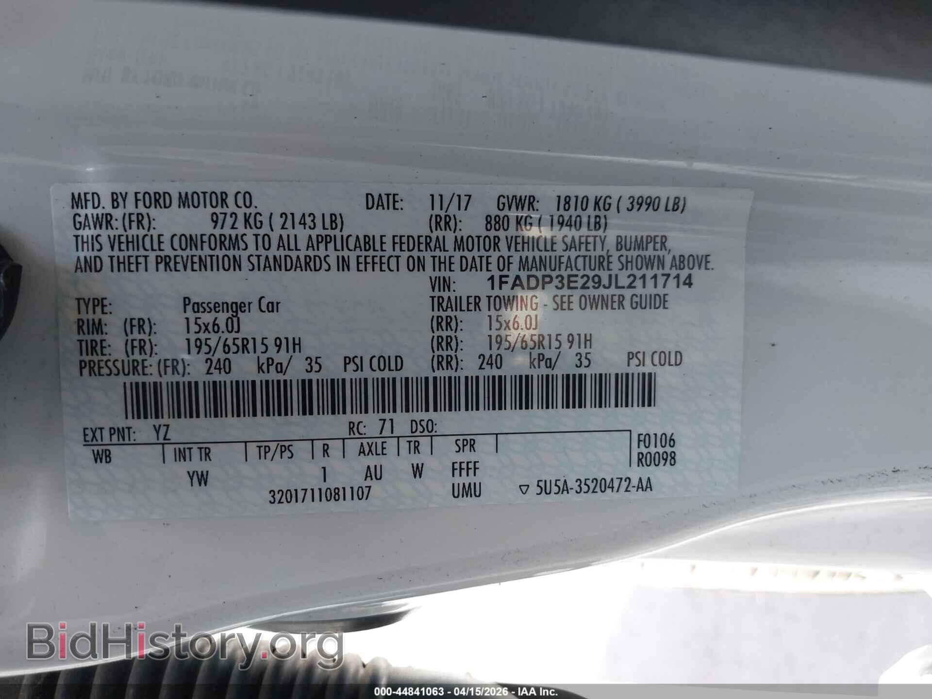 2018 FORD FOCUS - VIN: 1FADP3E29JL211714 - Фото 9