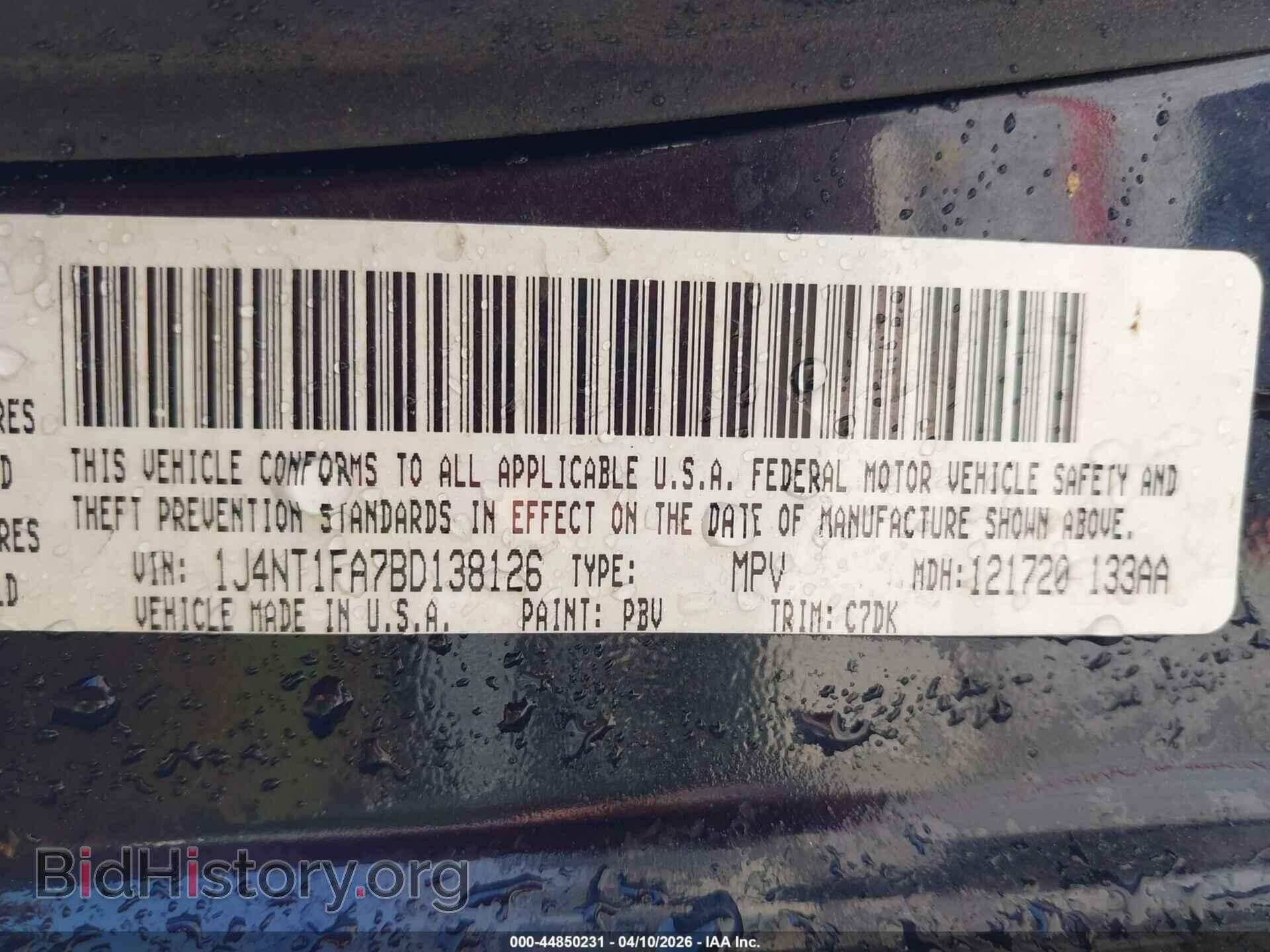 2011 JEEP COMPASS - VIN: 1J4NT1FA7BD138126 - Photo 9