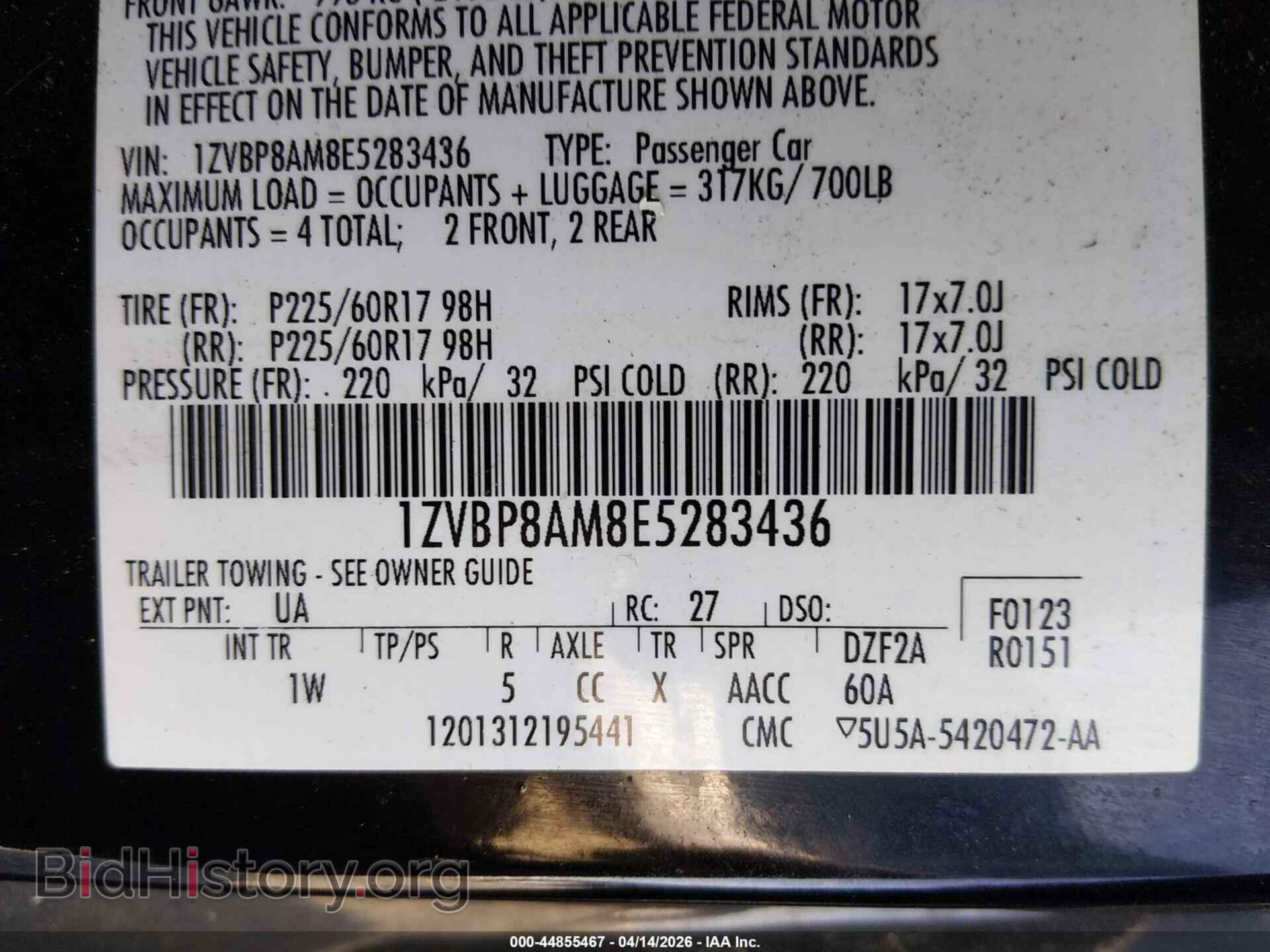 2014 FORD MUSTANG - VIN: 1ZVBP8AM8E5283436 - Фото 9