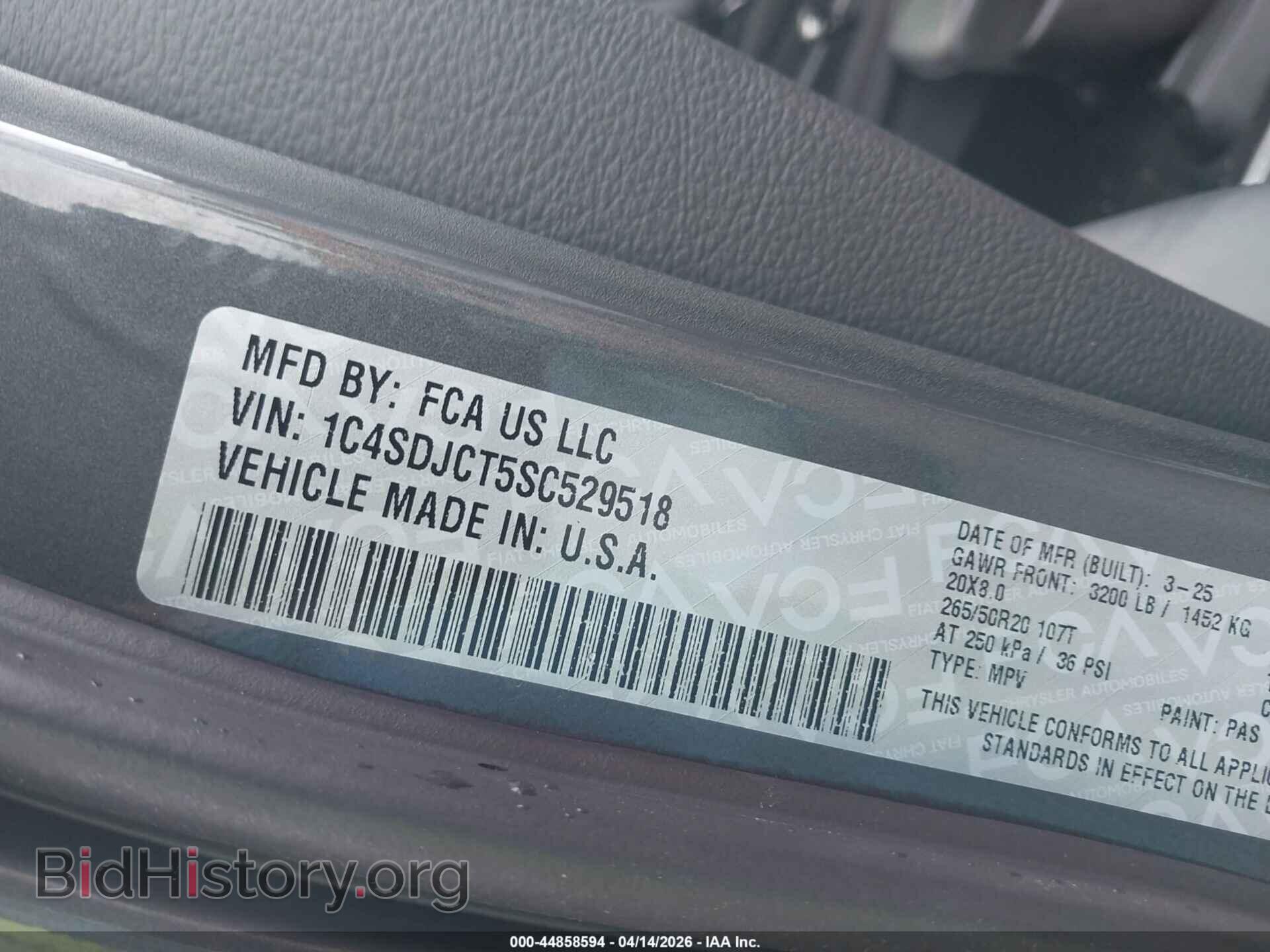 2025 DODGE DURANGO - VIN: 1C4SDJCT5SC529518 - Photo 9