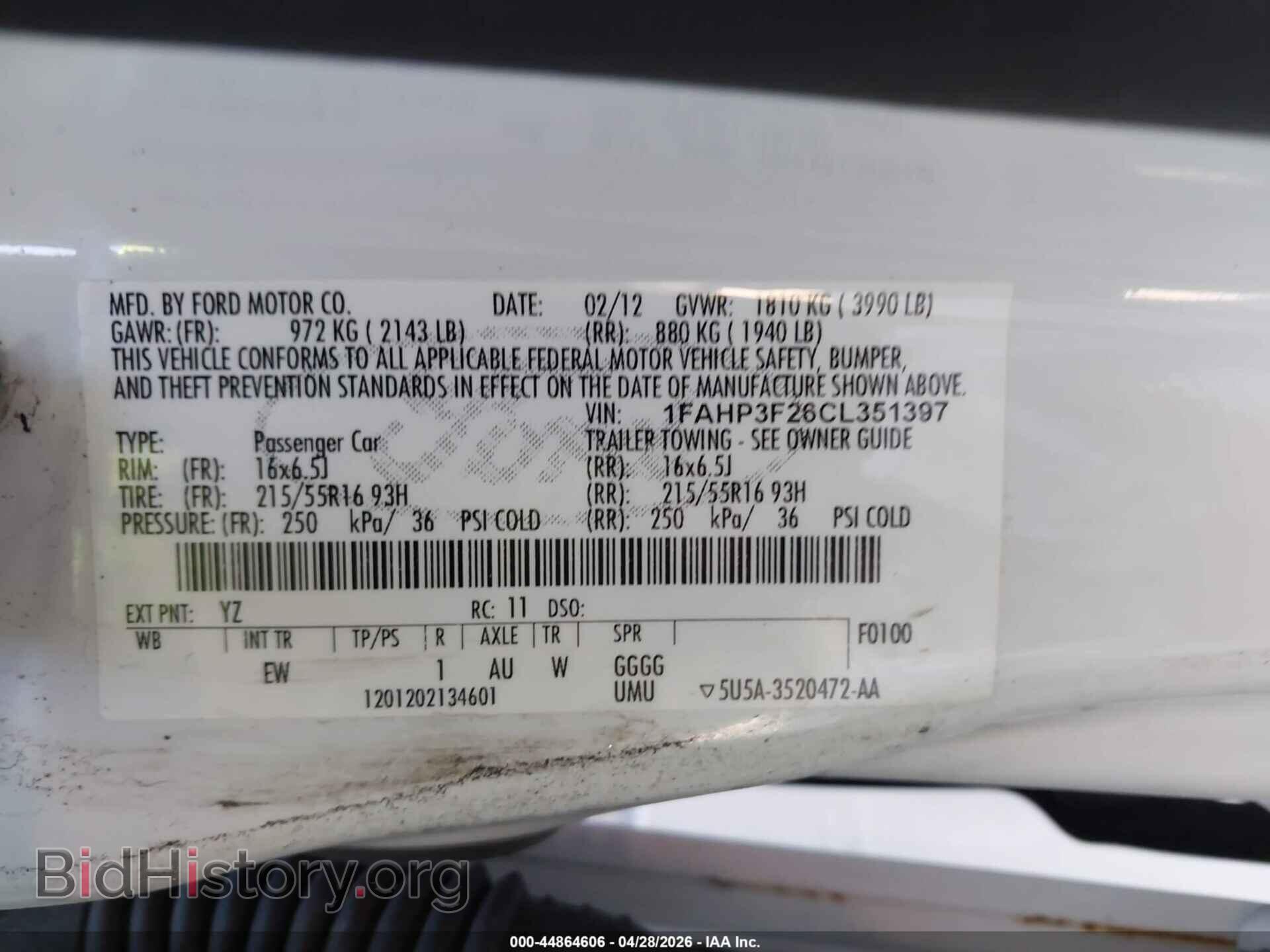2012 FORD FOCUS - VIN: 1FAHP3F26CL351397 - Photo 9