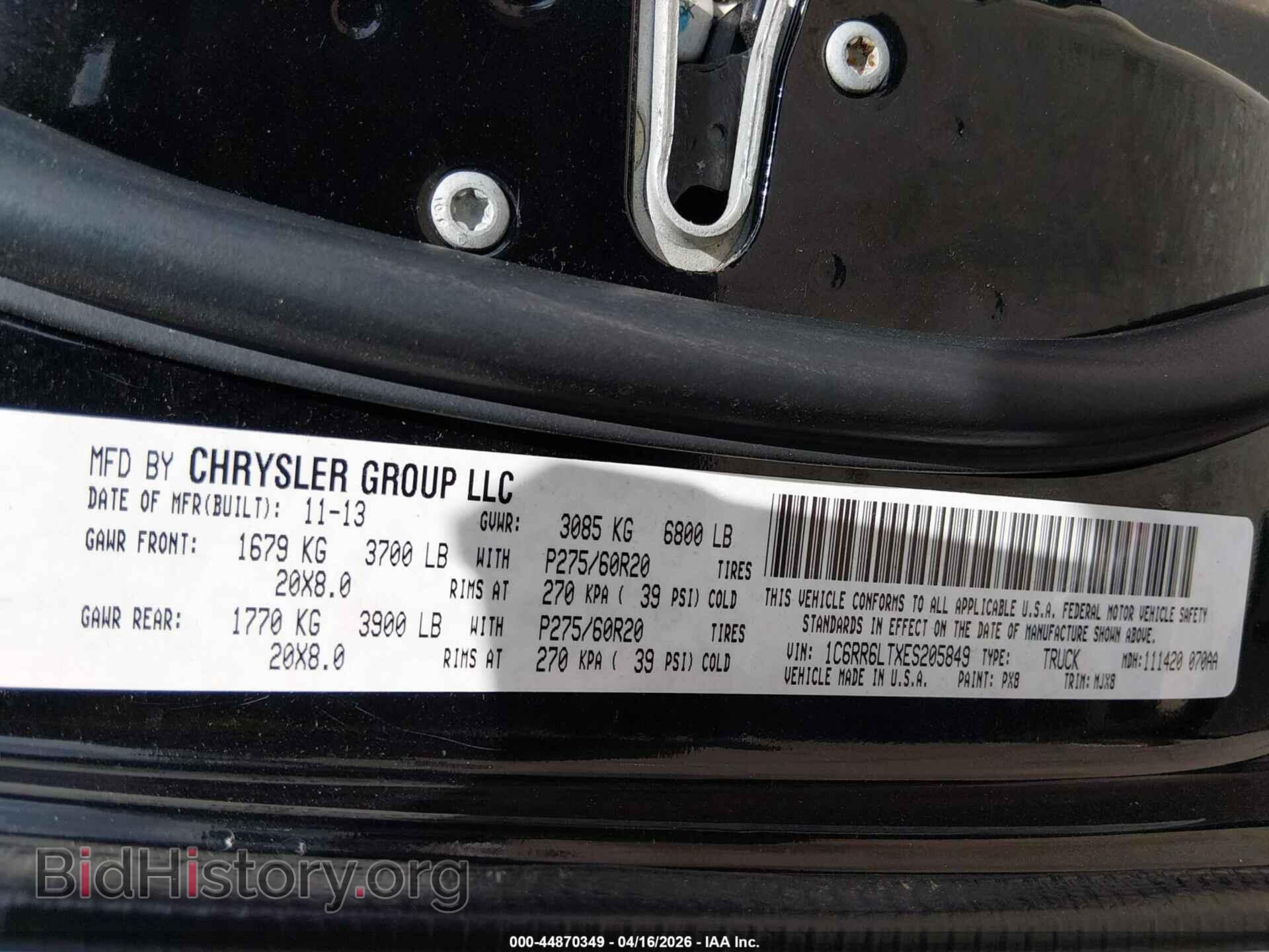 2014 RAM 1500 - VIN: 1C6RR6LTXES205849 - Фото 9