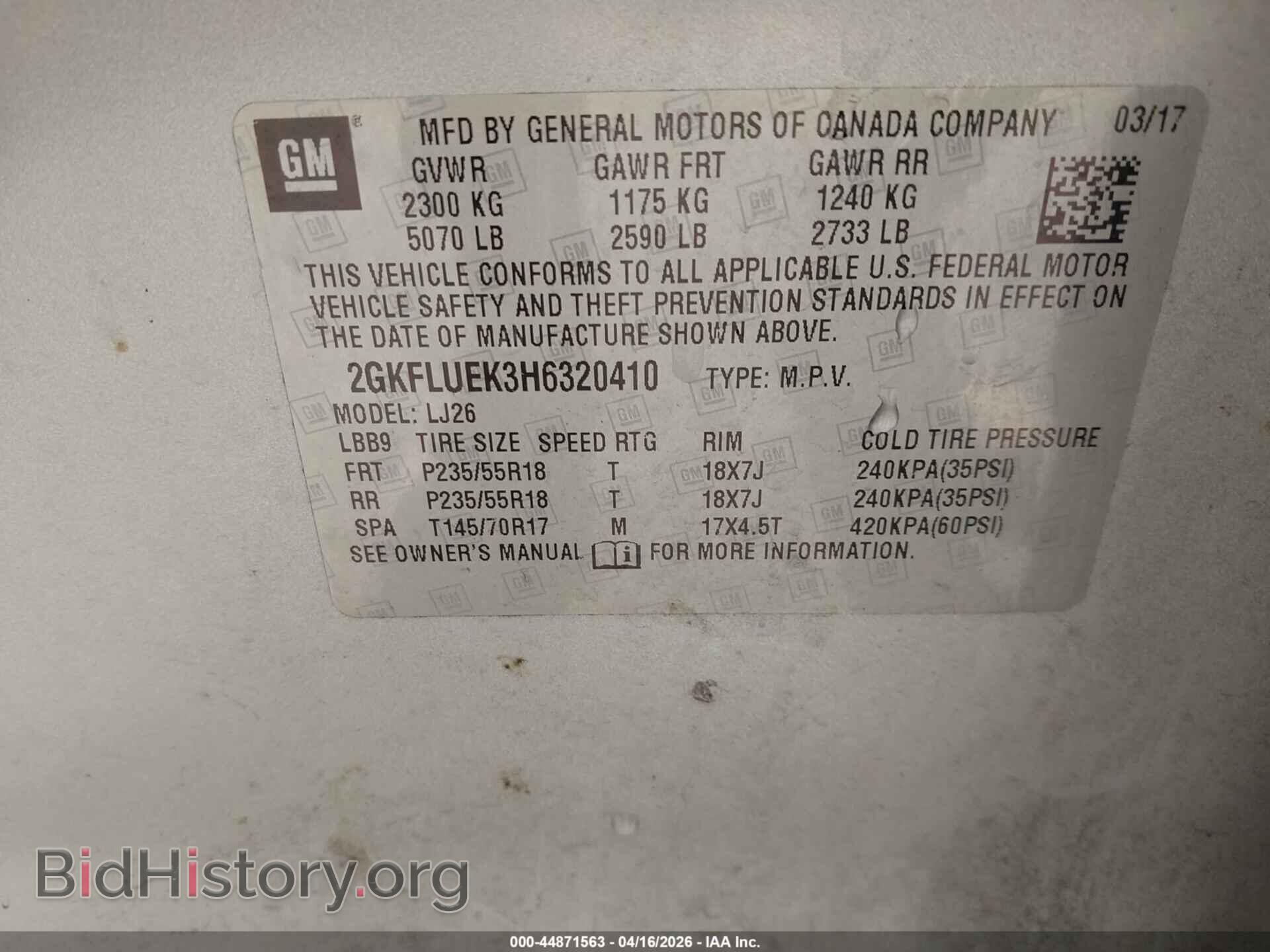 2017 GMC TERRAIN - VIN: 2GKFLUEK3H6320410 - Photo 9