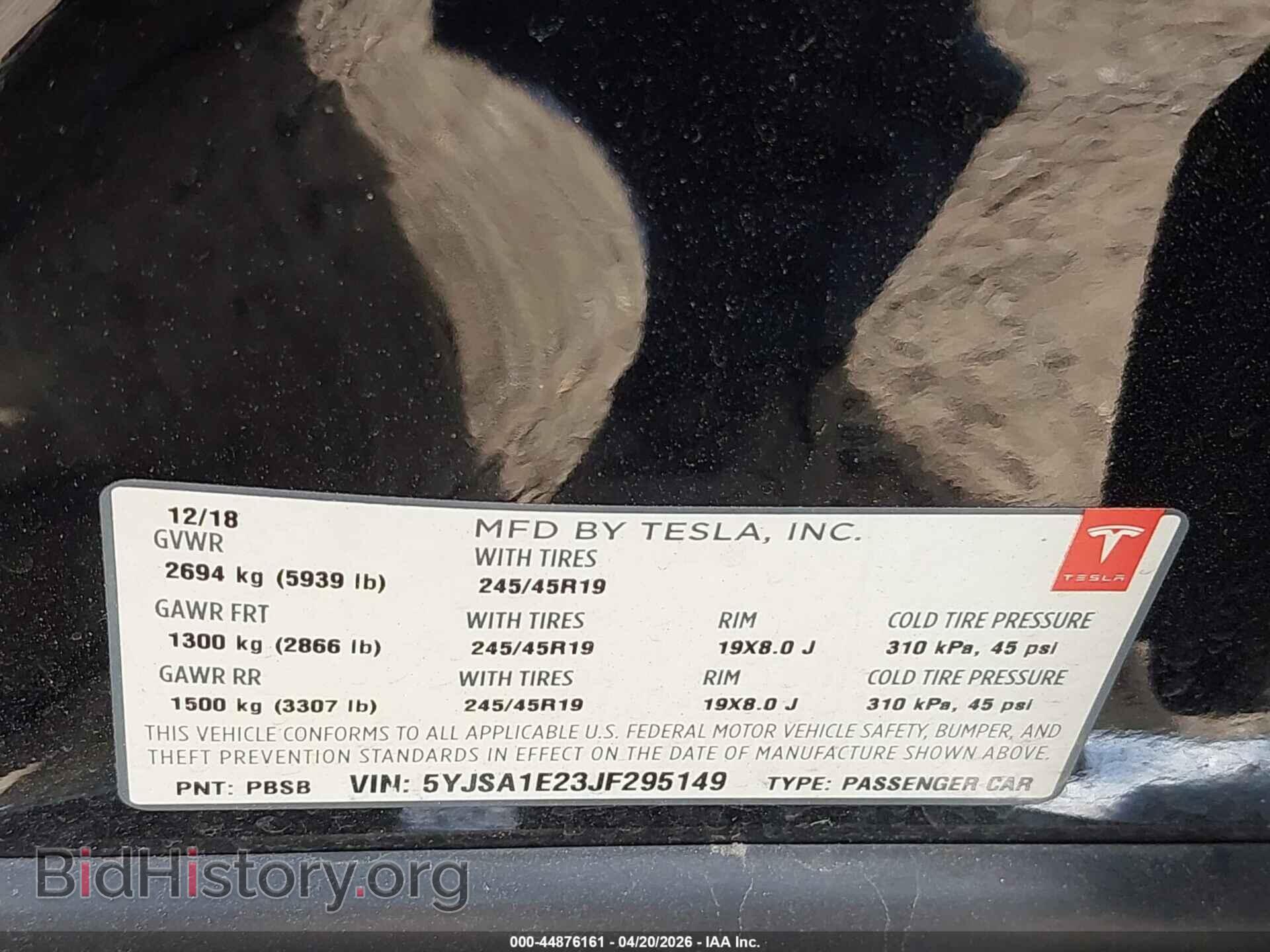 2018 TESLA MODEL S - VIN: 5YJSA1E23JF295149 - Photo 9