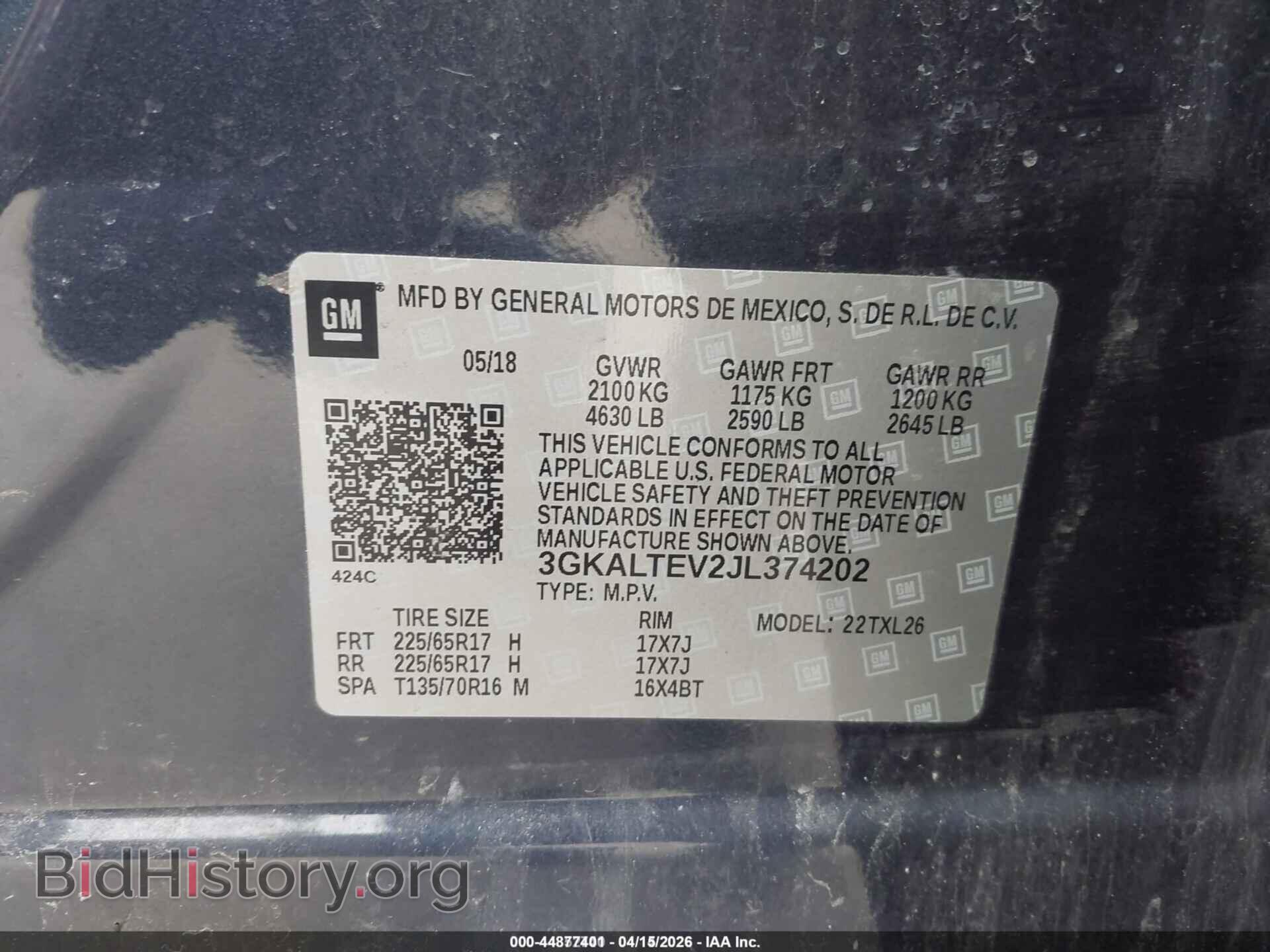 2018 GMC TERRAIN - VIN: 3GKALTEV2JL374202 - Фото 9