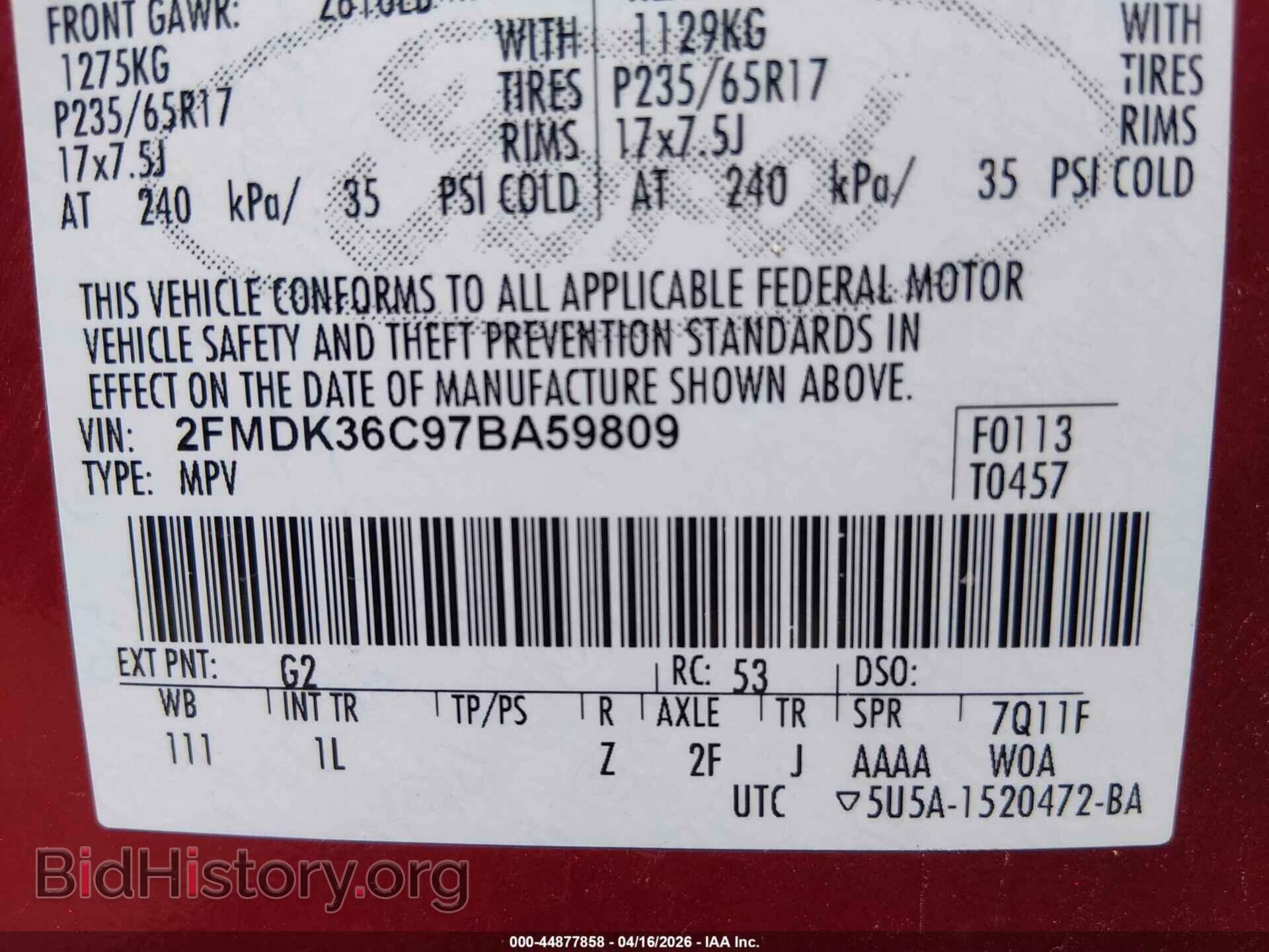 2007 FORD EDGE - VIN: 2FMDK36C97BA59809 - Photo 9